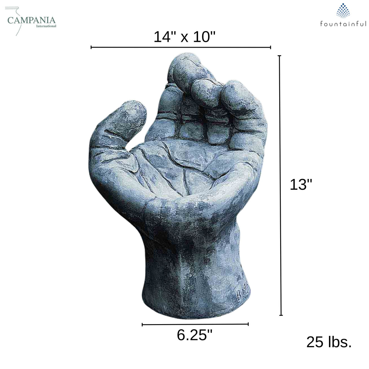 Mano Concrete Bird Bath - Campania #B026