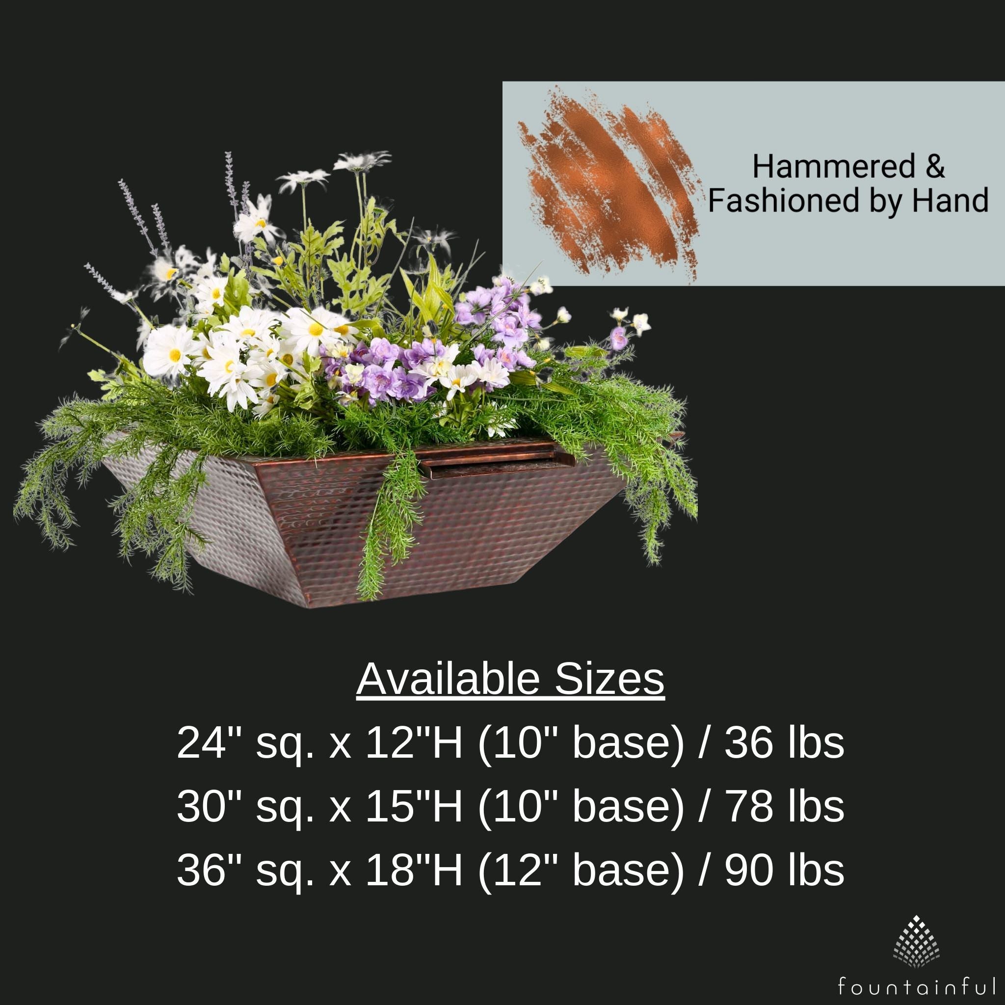 "Maya" Copper Planter & Water Bowl - The Outdoor Plus