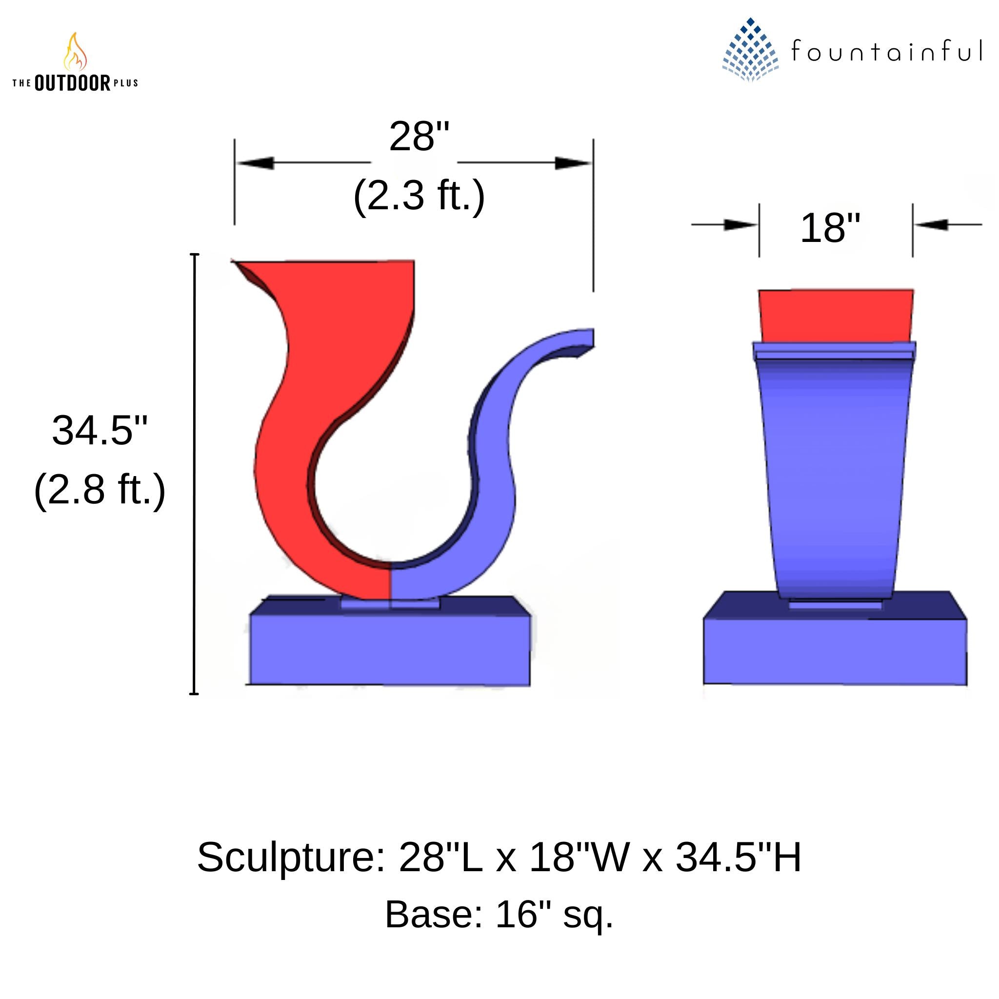 Designer Series #13 Fire & Water Feature - The Outdoor Plus