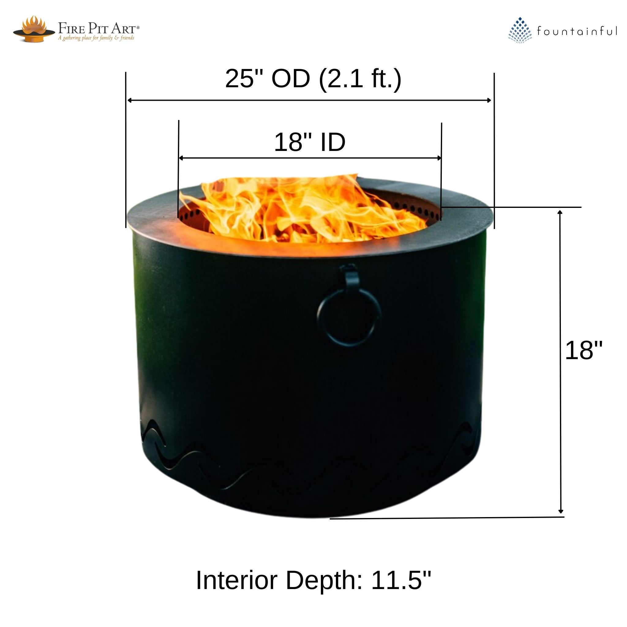 Mesa Smokeless Wood Burning Steel Fire Pit - Fire Pit Art