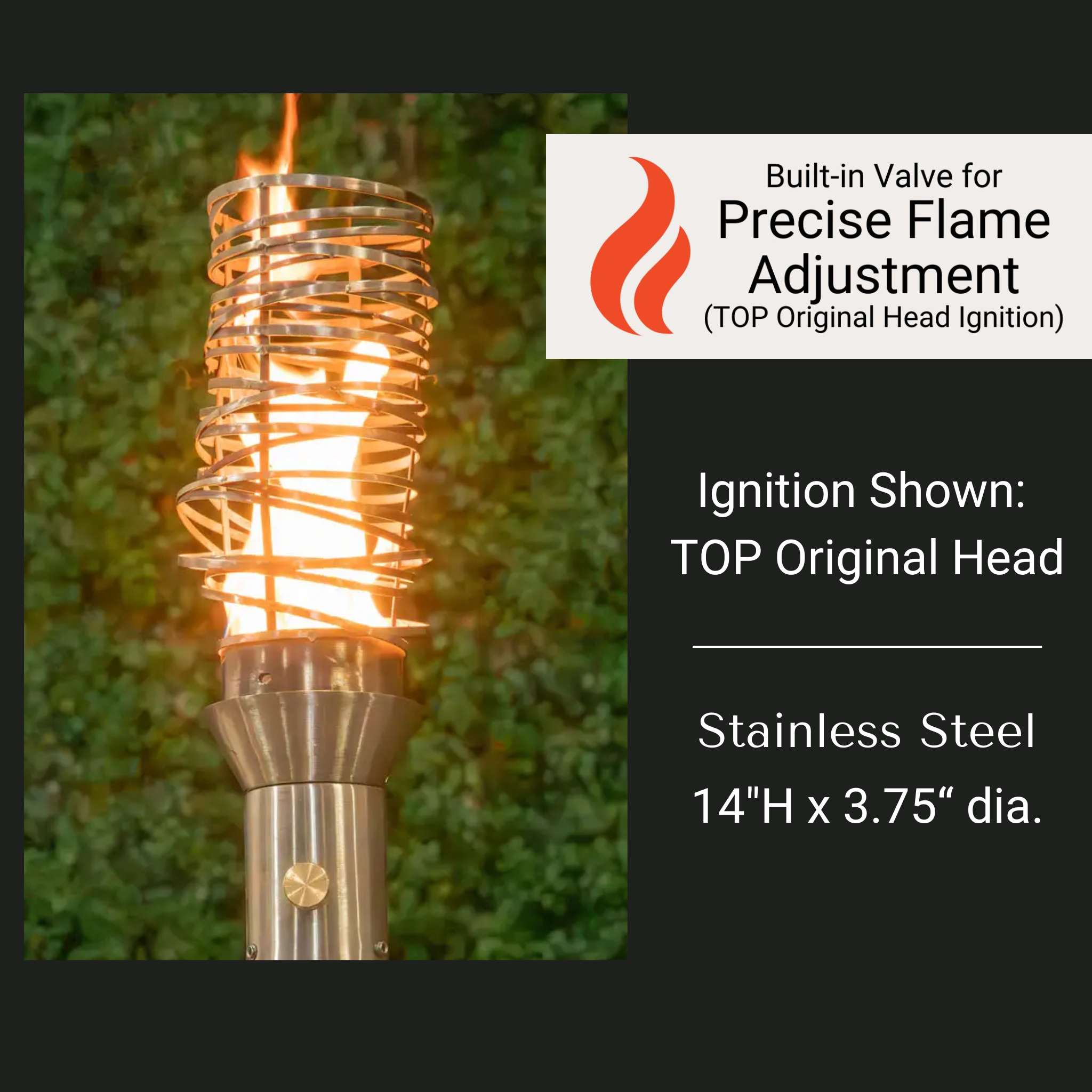 Cyclone Fire Torch - Stainless Steel - The Outdoor Plus