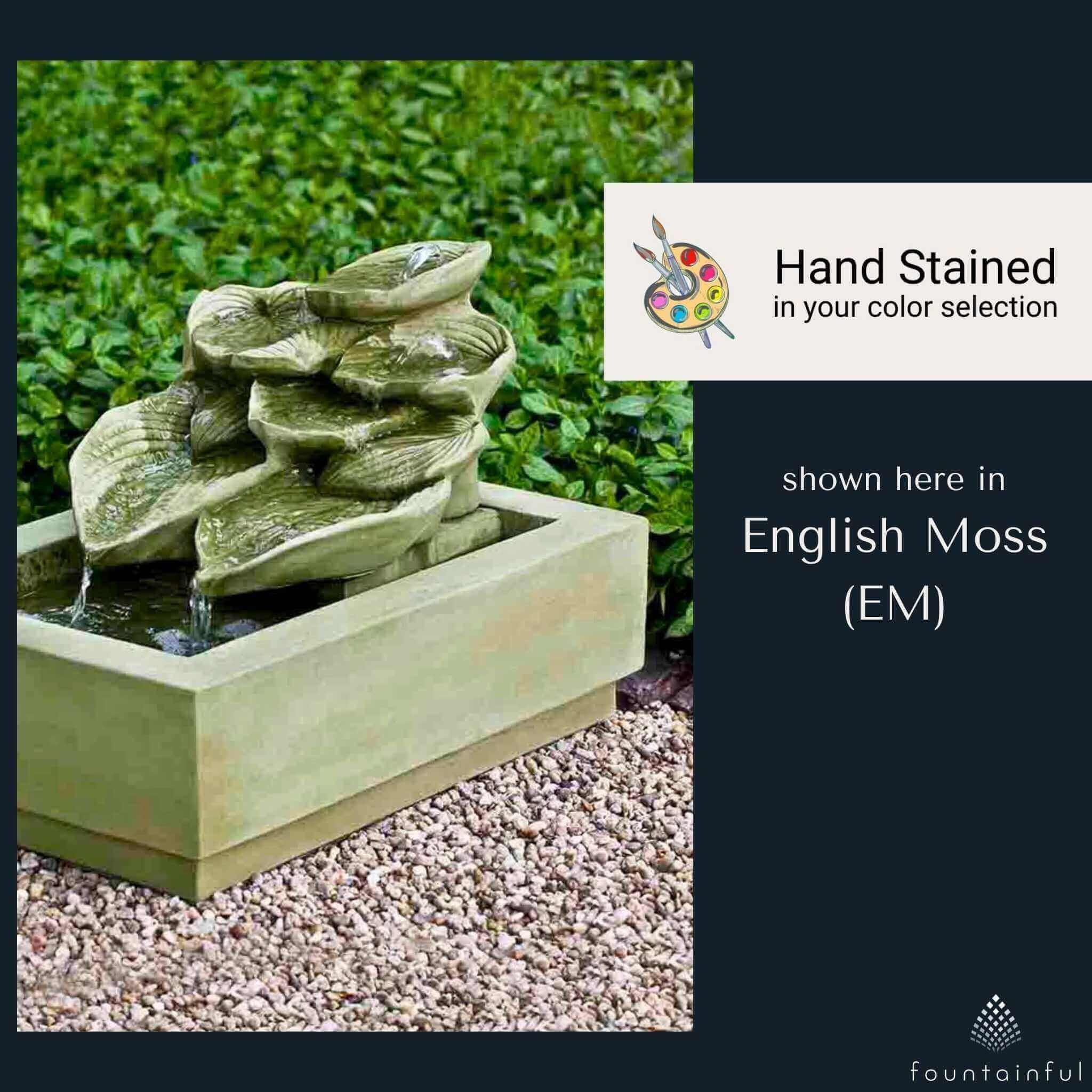 Cascading Hosta Concrete Fountain - Thumbnail 4