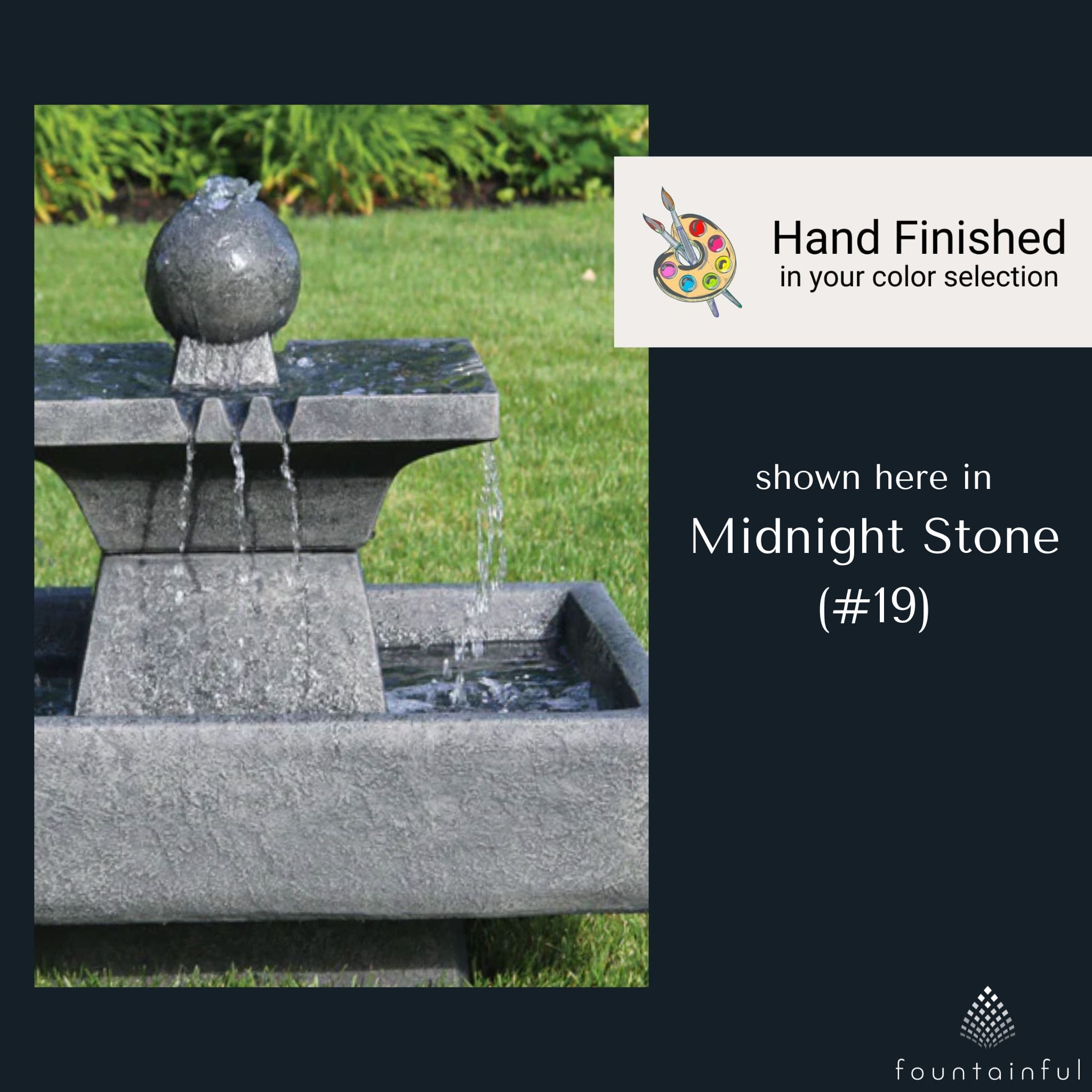 Candia 4-Way Spill Concrete Fountain - Massarellis #3464