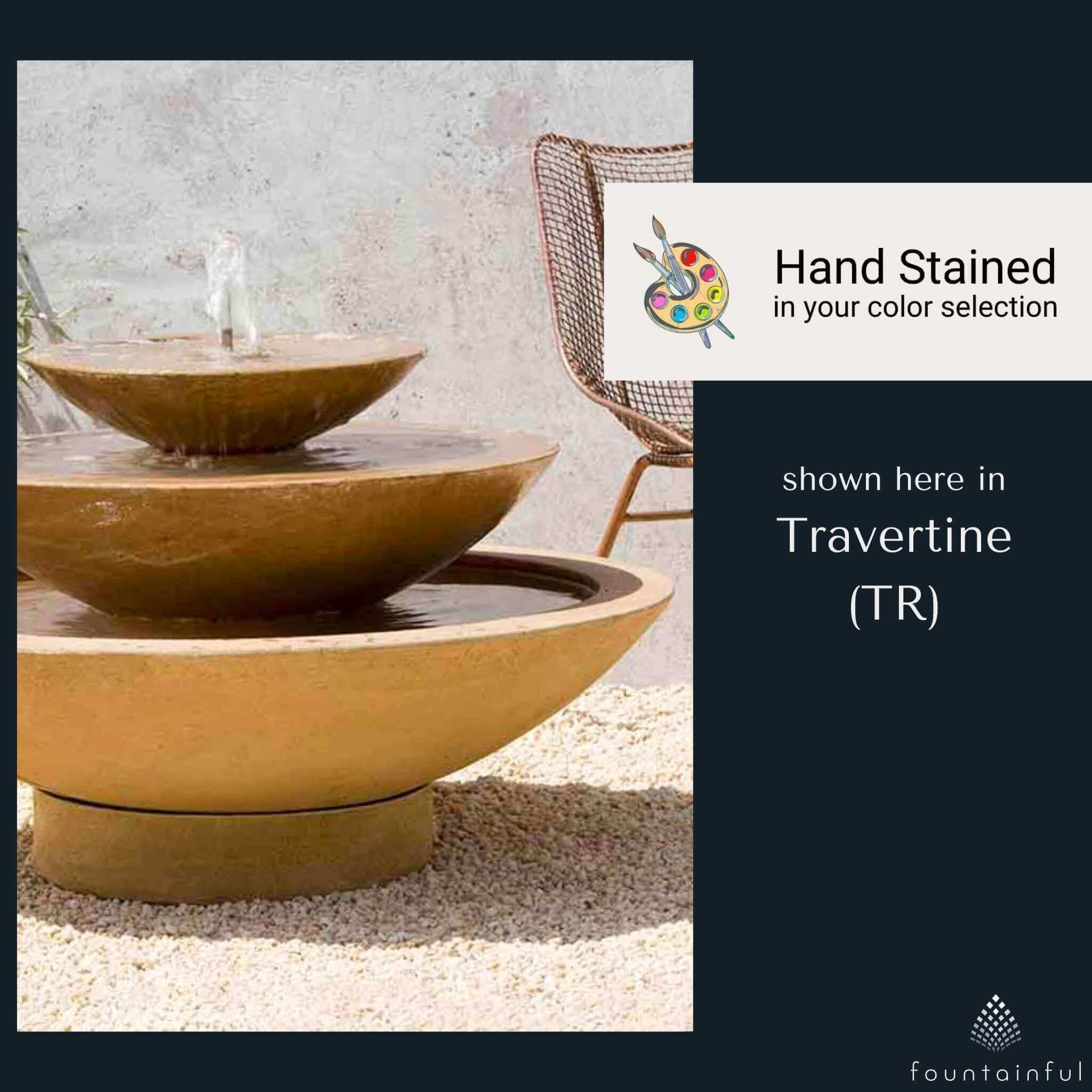 The Cascade 3-Tier Concrete Fountain - Campania