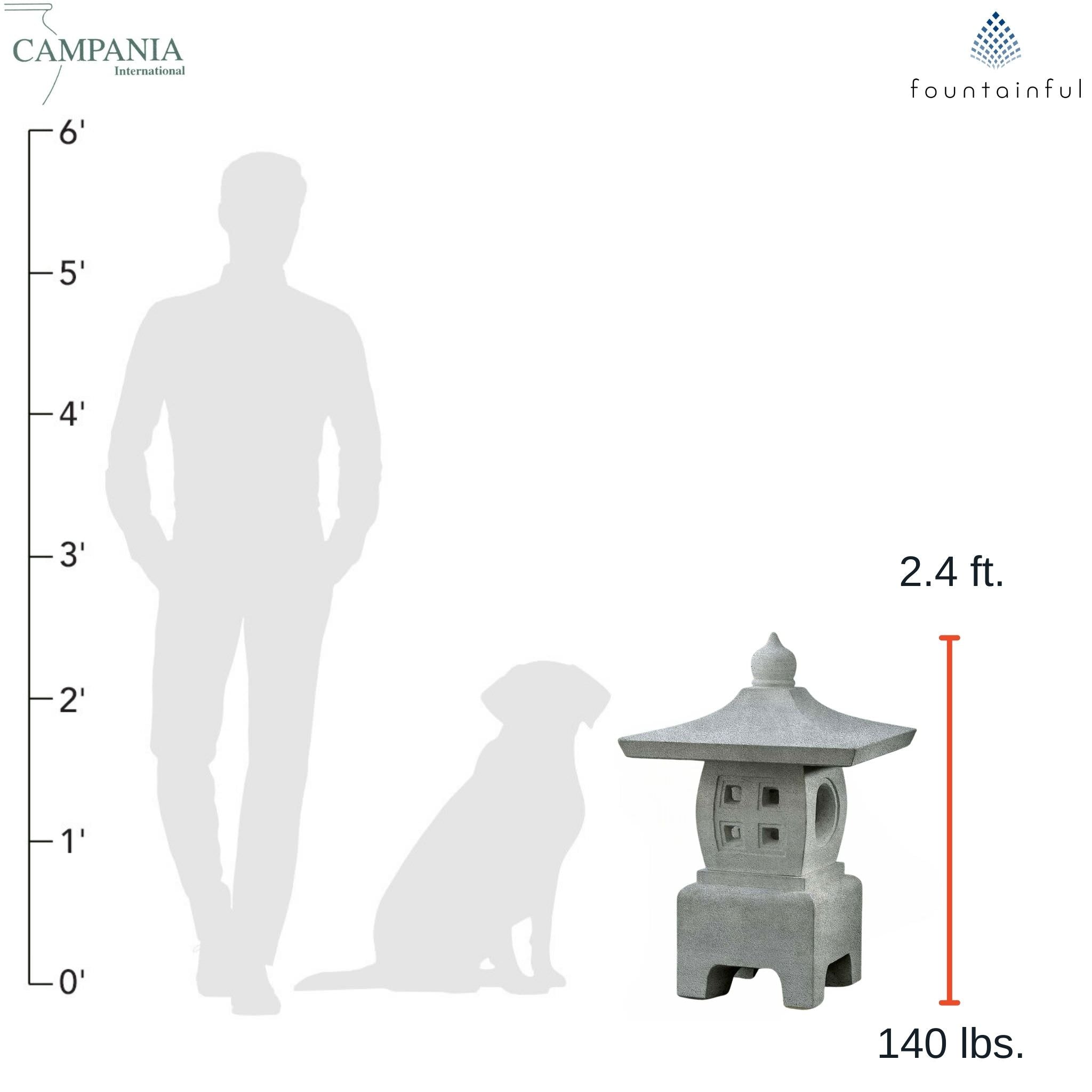 Hokkaido Lantern Concrete Garden Statue - Campania #OR194