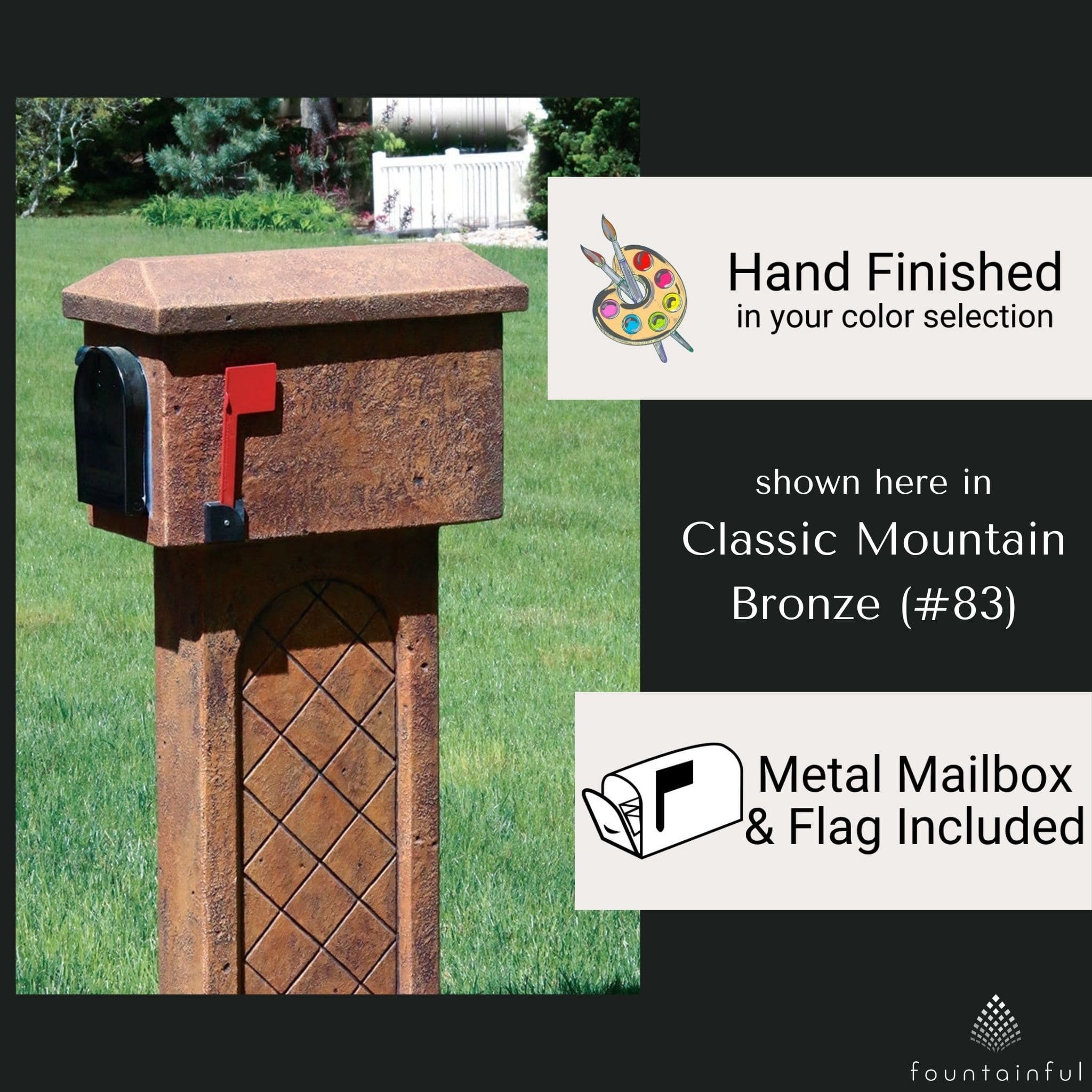Tiled Concrete Mailbox - Massarellis #4744