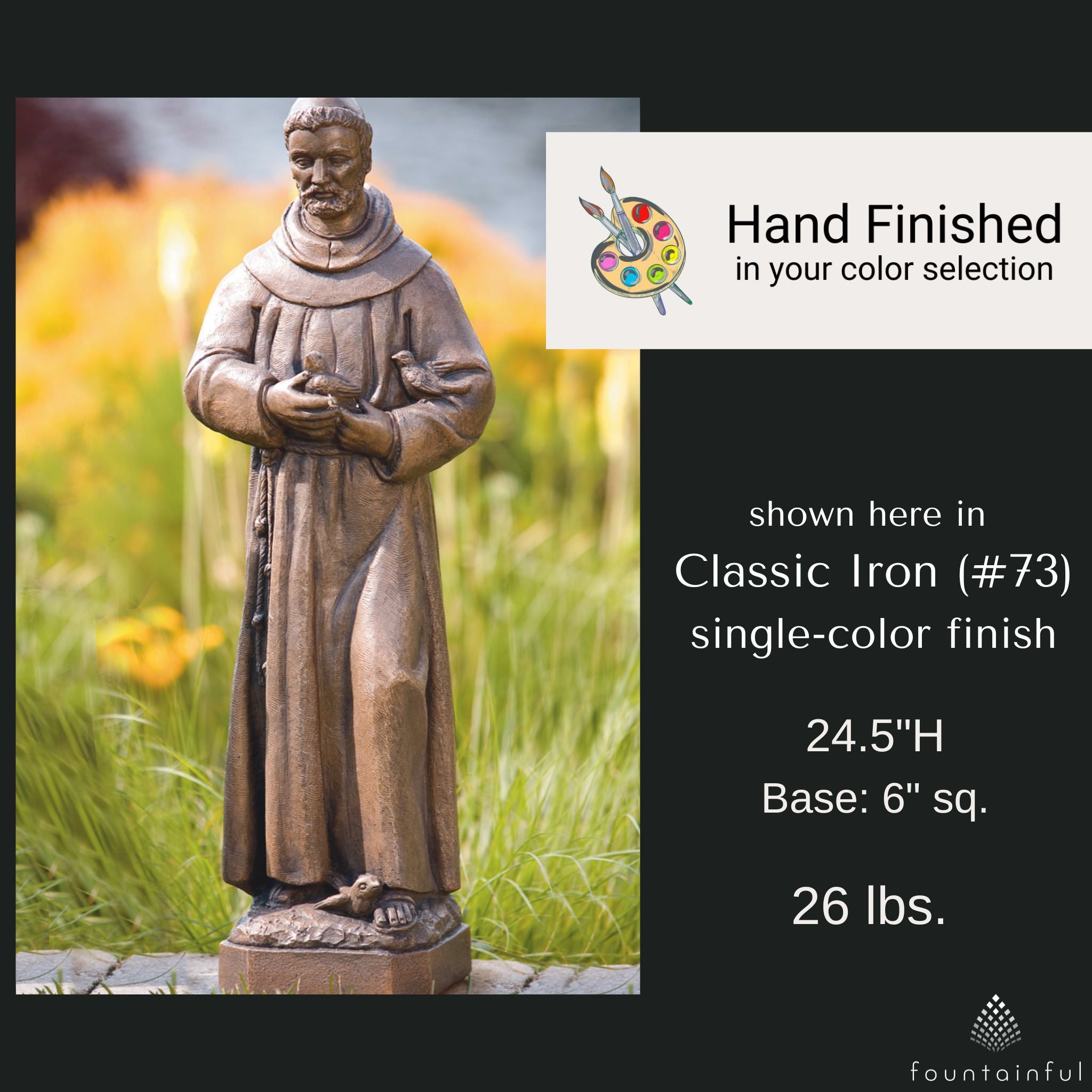 St. Francis with Birds Concrete Statue - Massarellis #137526