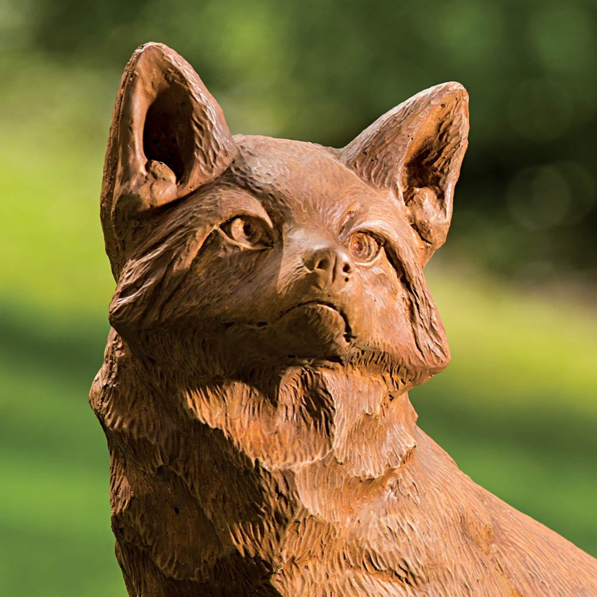 Noble Fox Concrete Garden Statue - Campania #A464