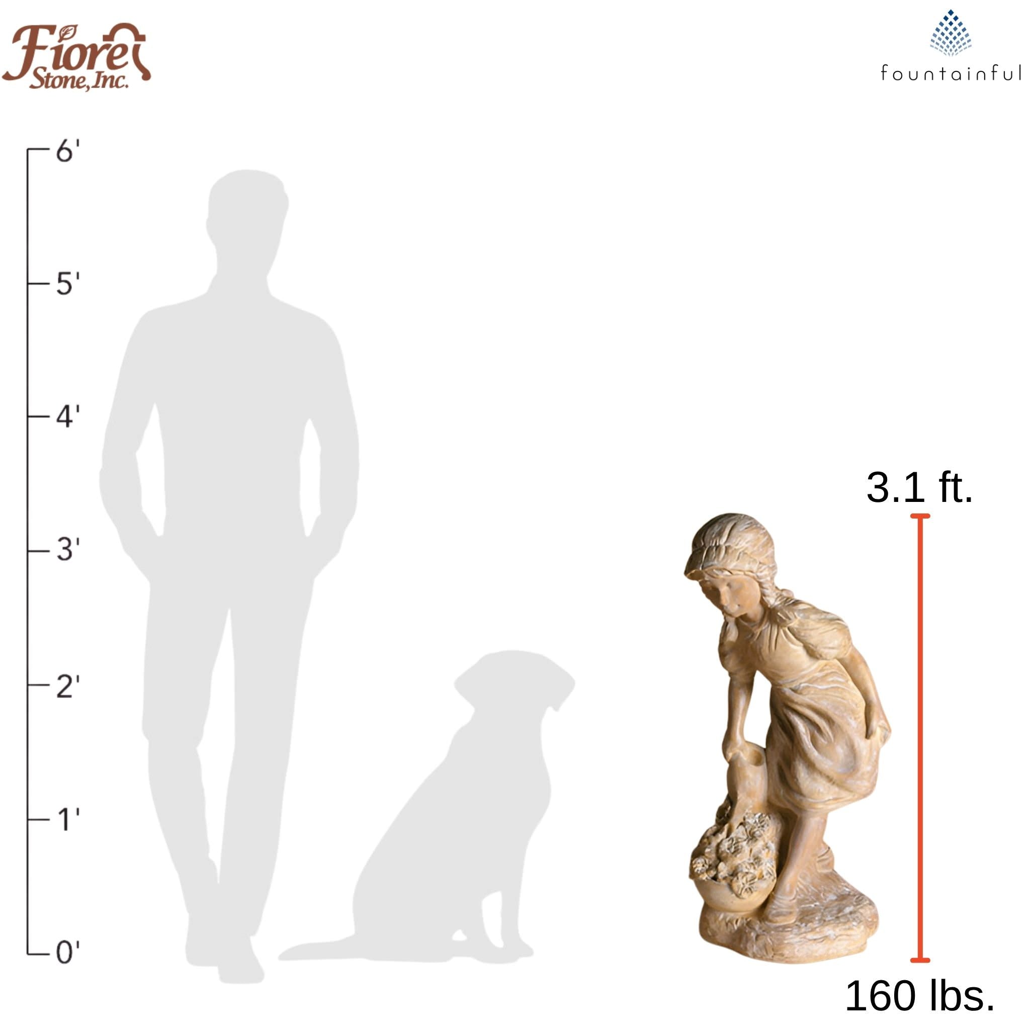 Spring Watering Concrete Garden Statue - Fiore #7031