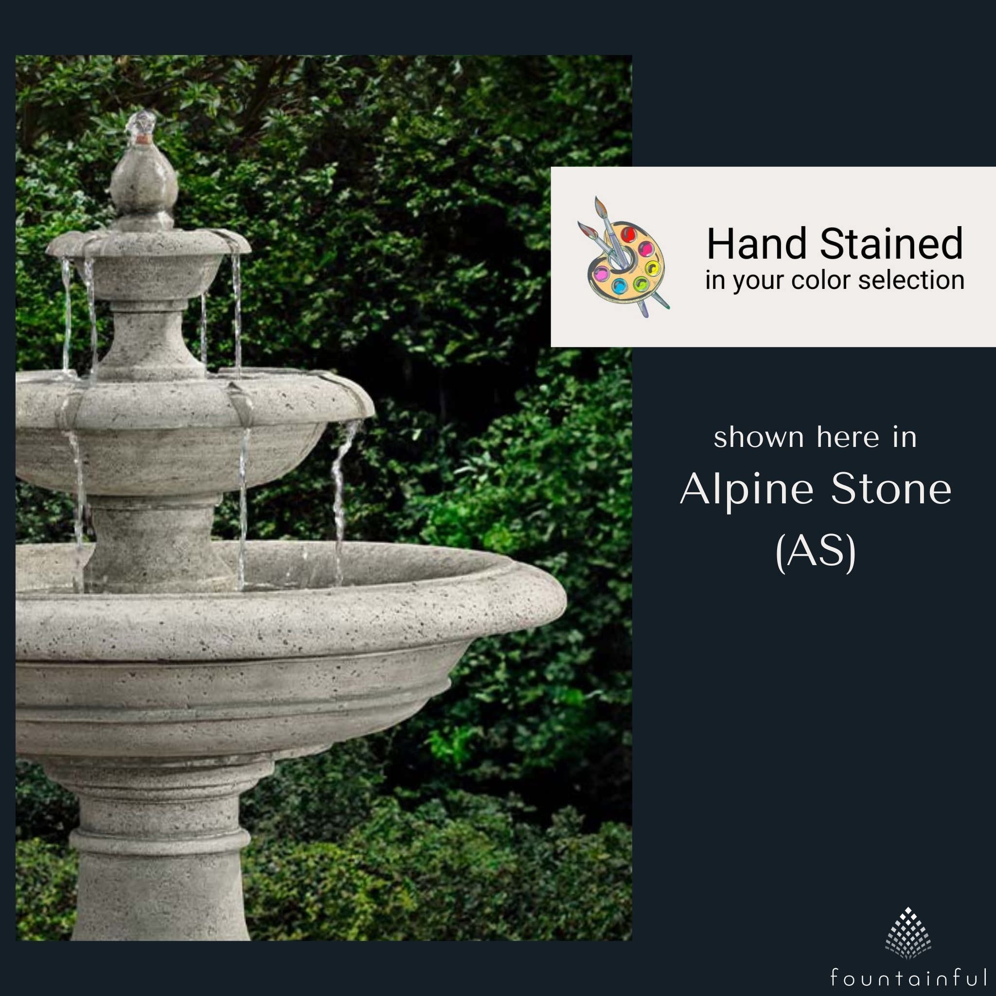 Alessia 3-Tier Concrete Fountain - Campania