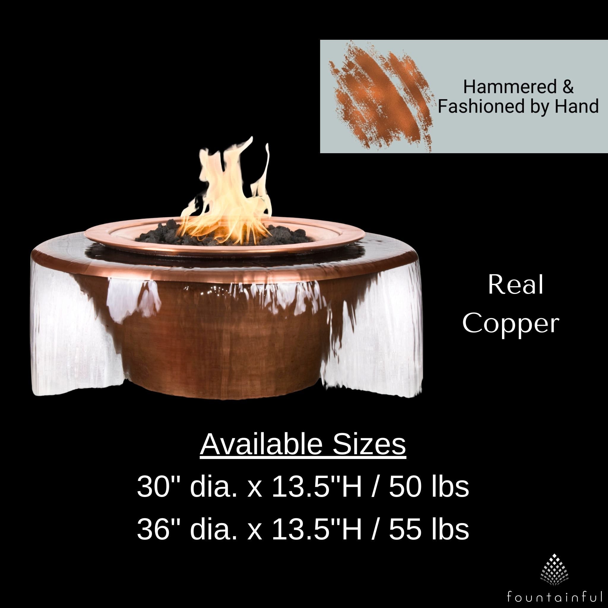 "Cazo" 360° Spill Copper Fire & Water Bowl - The Outdoor Plus