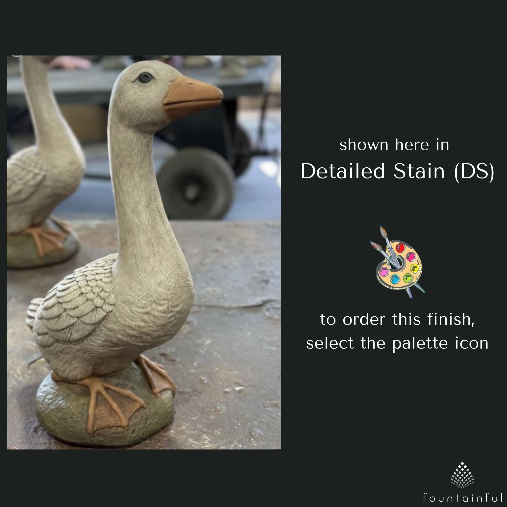 Geese Set Concrete Garden Statues - Massarellis #2825