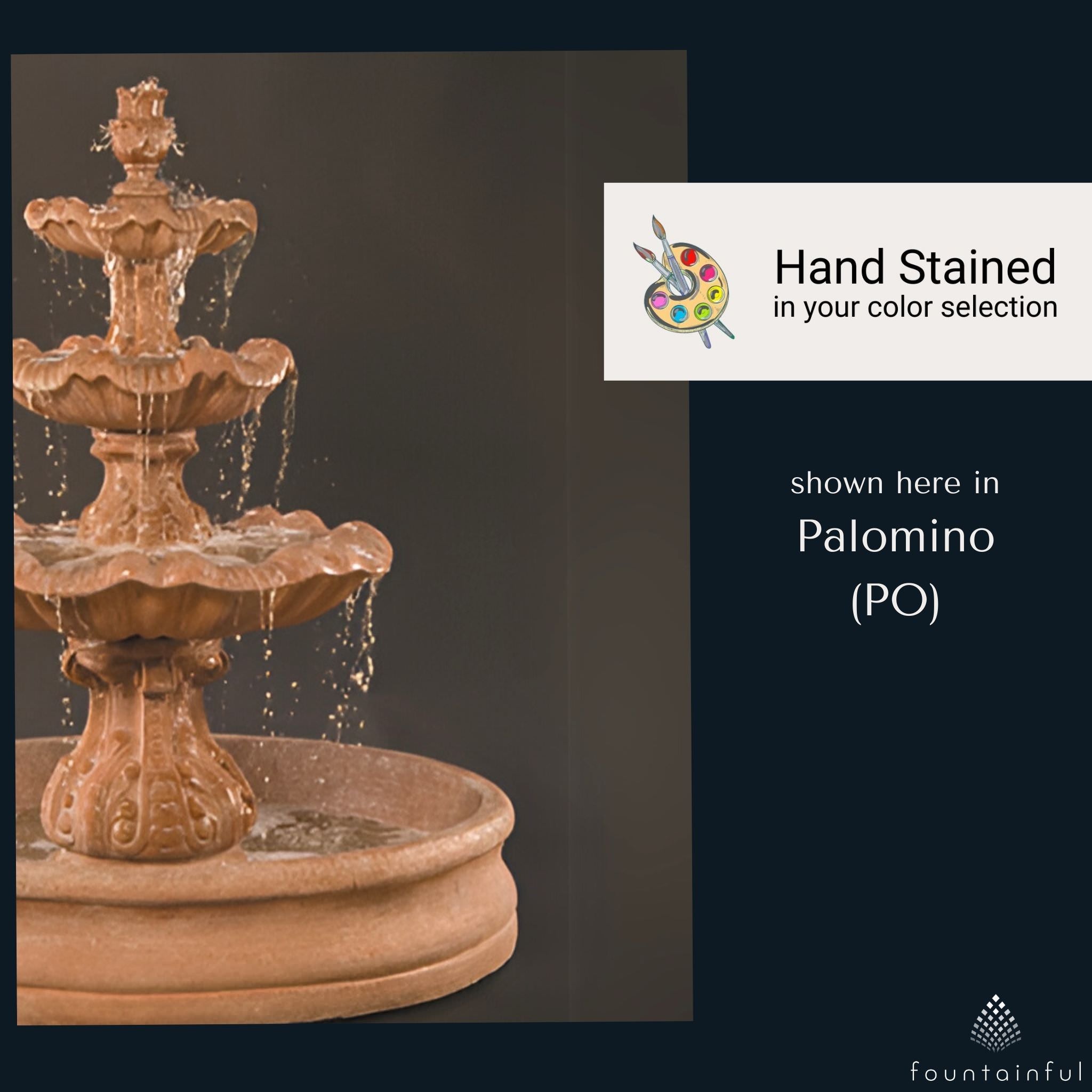 Italian 3-Tier Fountain w/55" Basin - Fiore #ITB3