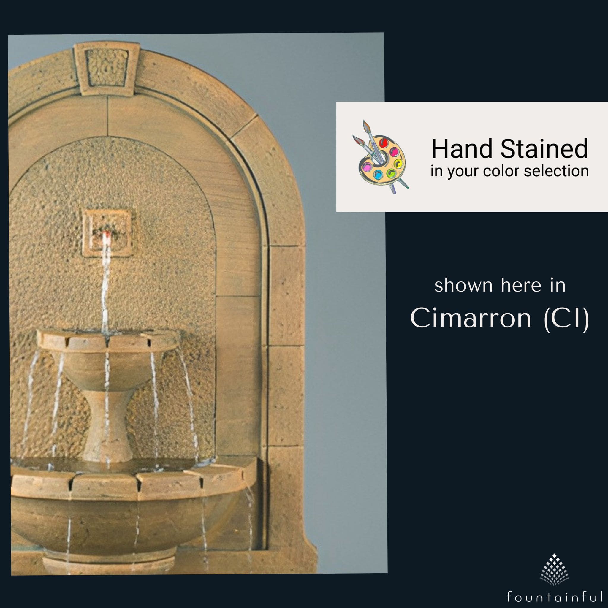 New Horizon Concrete Wall Fountain - Fiore #LG121