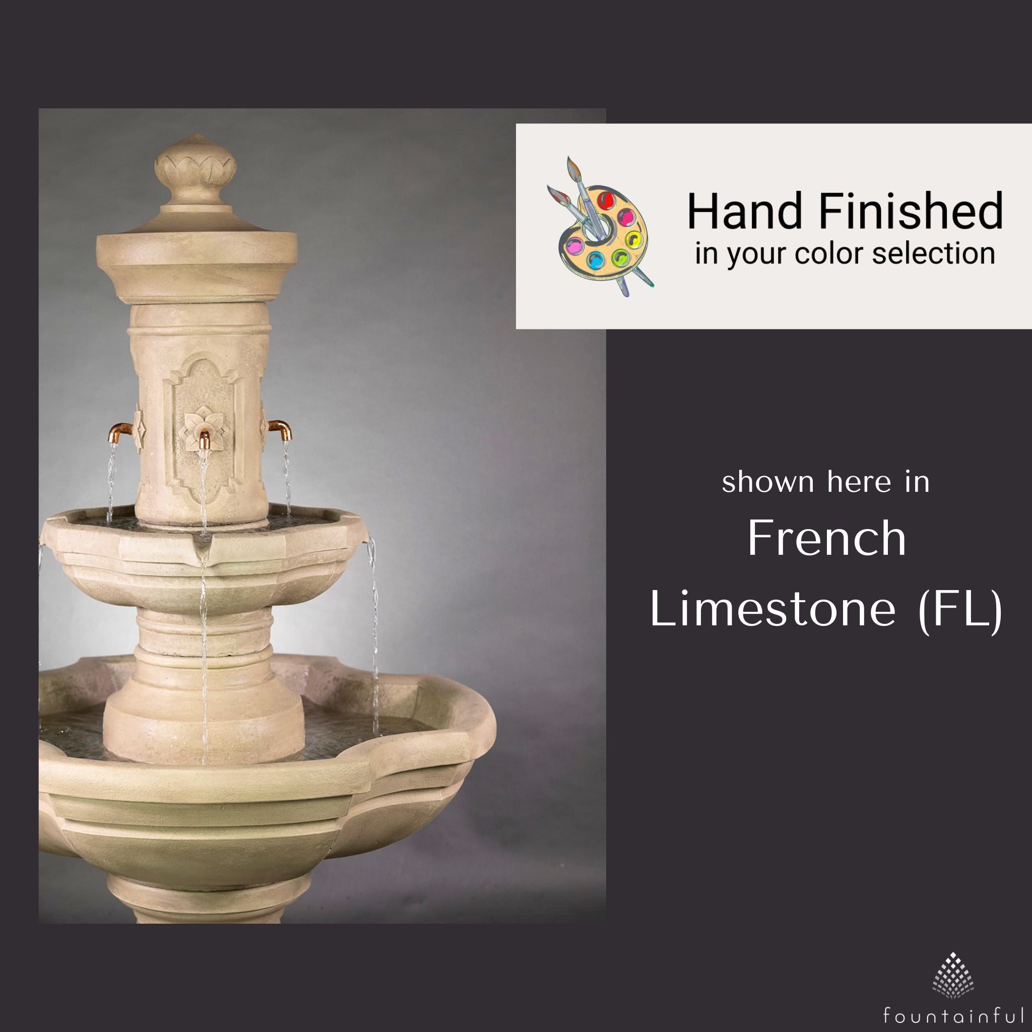 Ravello Courtyard Concrete Fountain - Giannini #1848