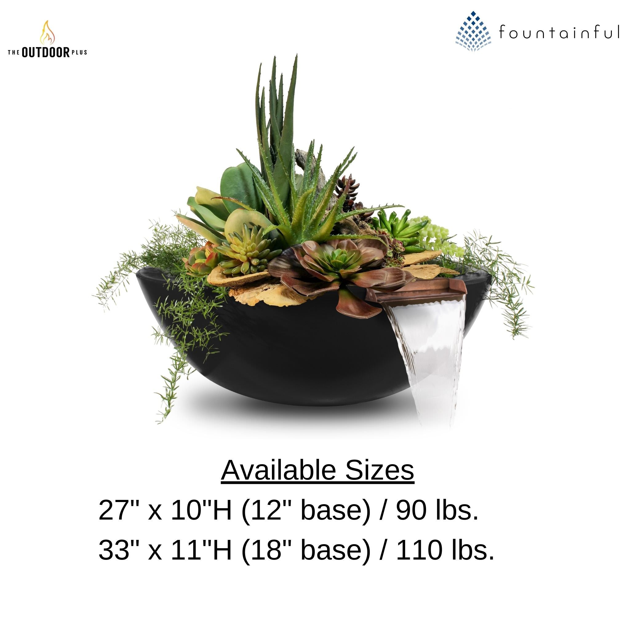 "Sedona" Concrete Planter & Water Bowl - The Outdoor Plus