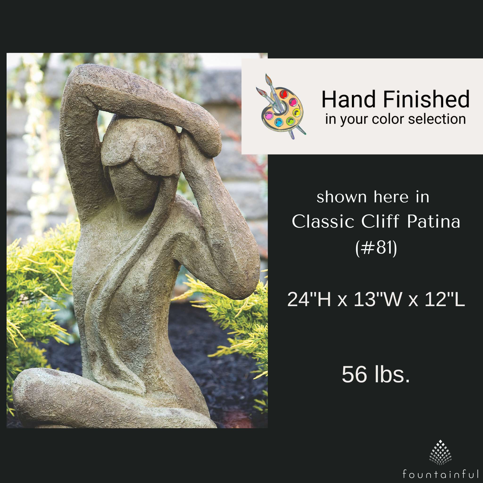 Garden Grace Modern Concrete Statue - Massarellis #7806