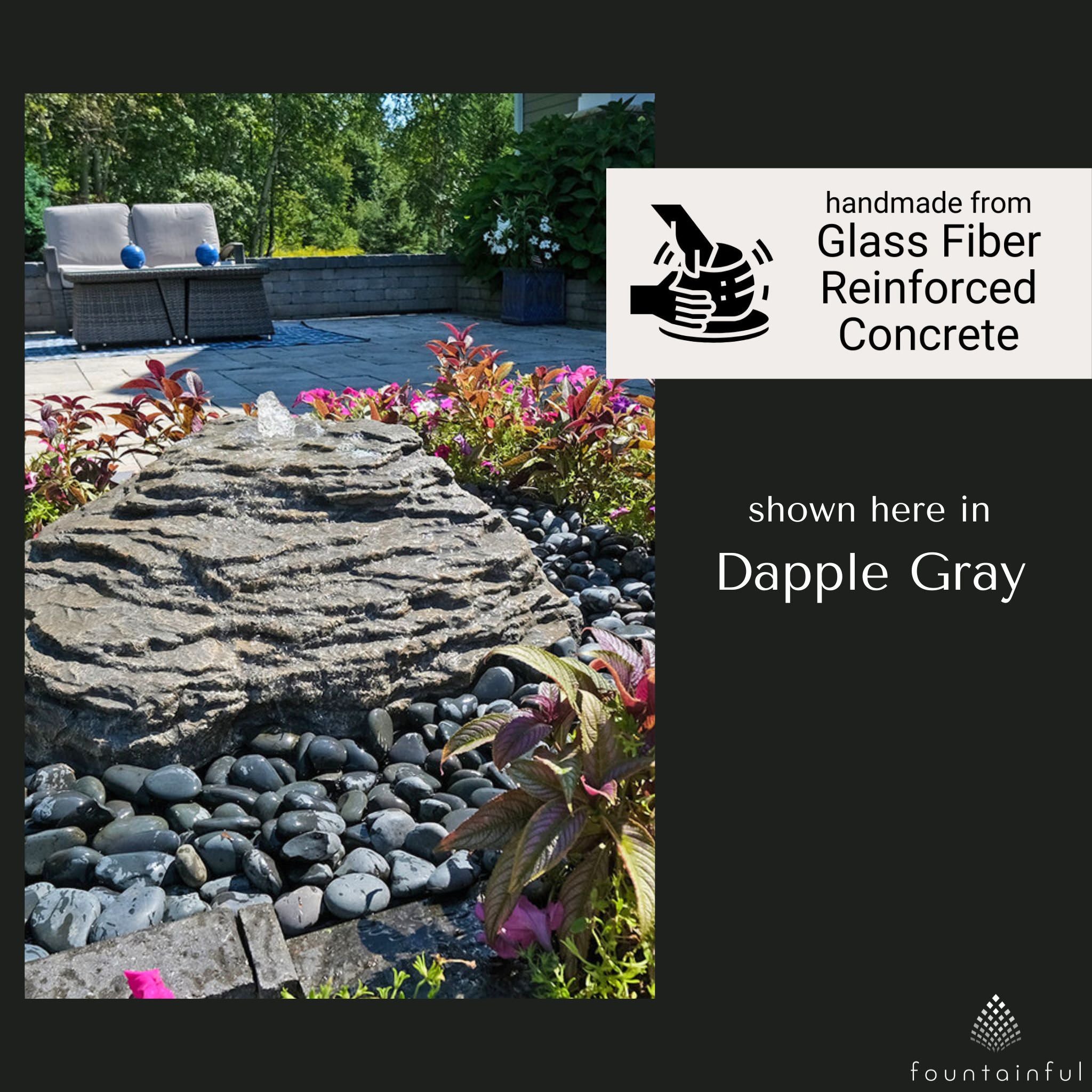 Slate River Falls GFRC Boulder Fountain - Complete Kit - Blue Thumb