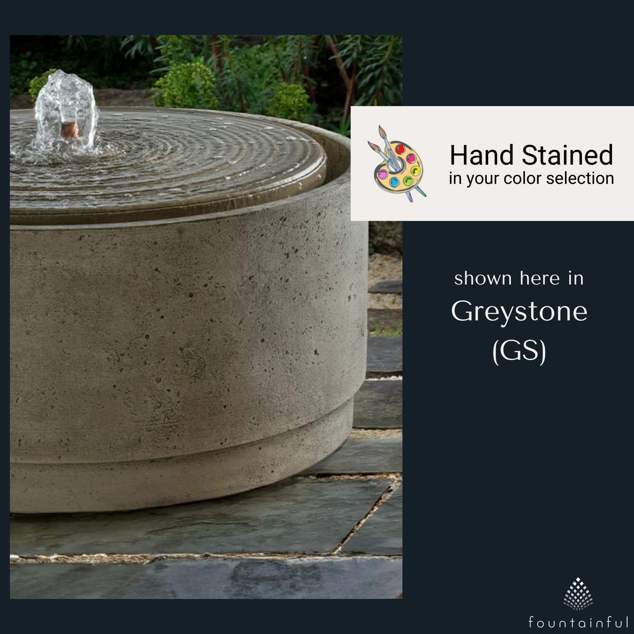 Onda Round Concrete Bowl Fountain - Campania #FT429