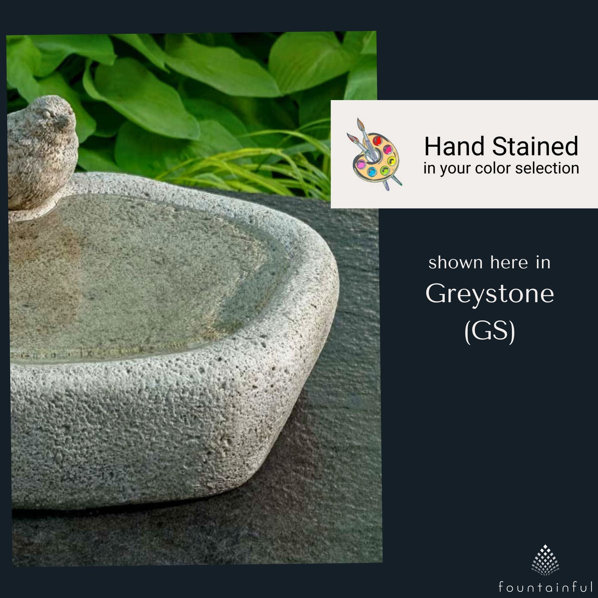 Woodland Birds Concrete Bird Bath - Campania #B206