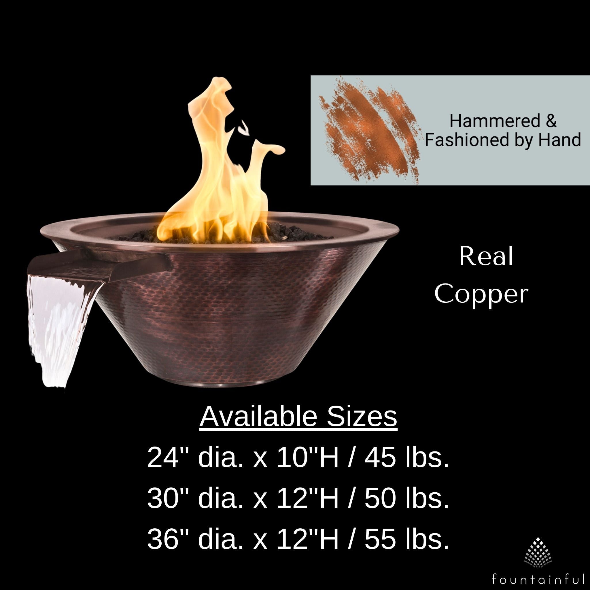 "Cazo" Copper Fire & Water Bowl - The Outdoor Plus