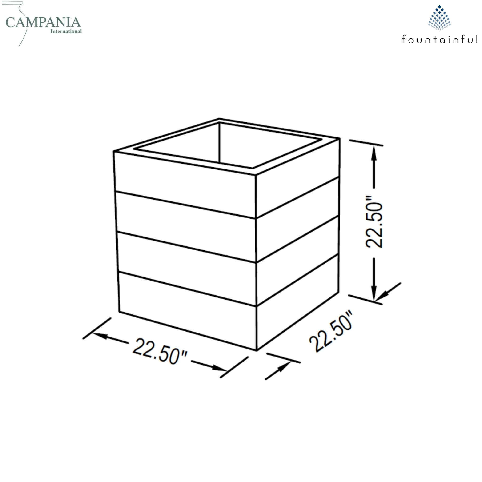 Chênes Brut Concrete Box Planter - Campania #P751
