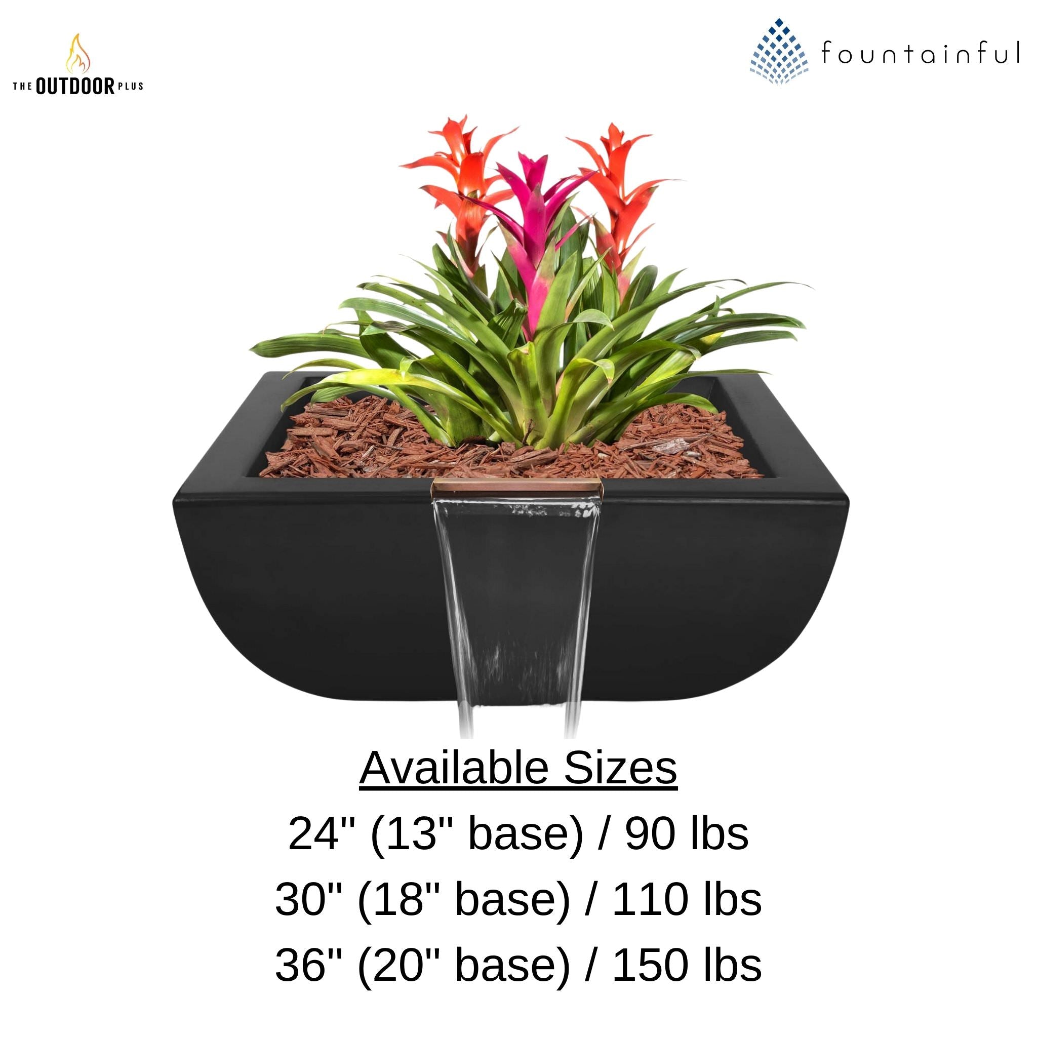 "Avalon" Concrete Planter & Water Bowl - The Outdoor Plus