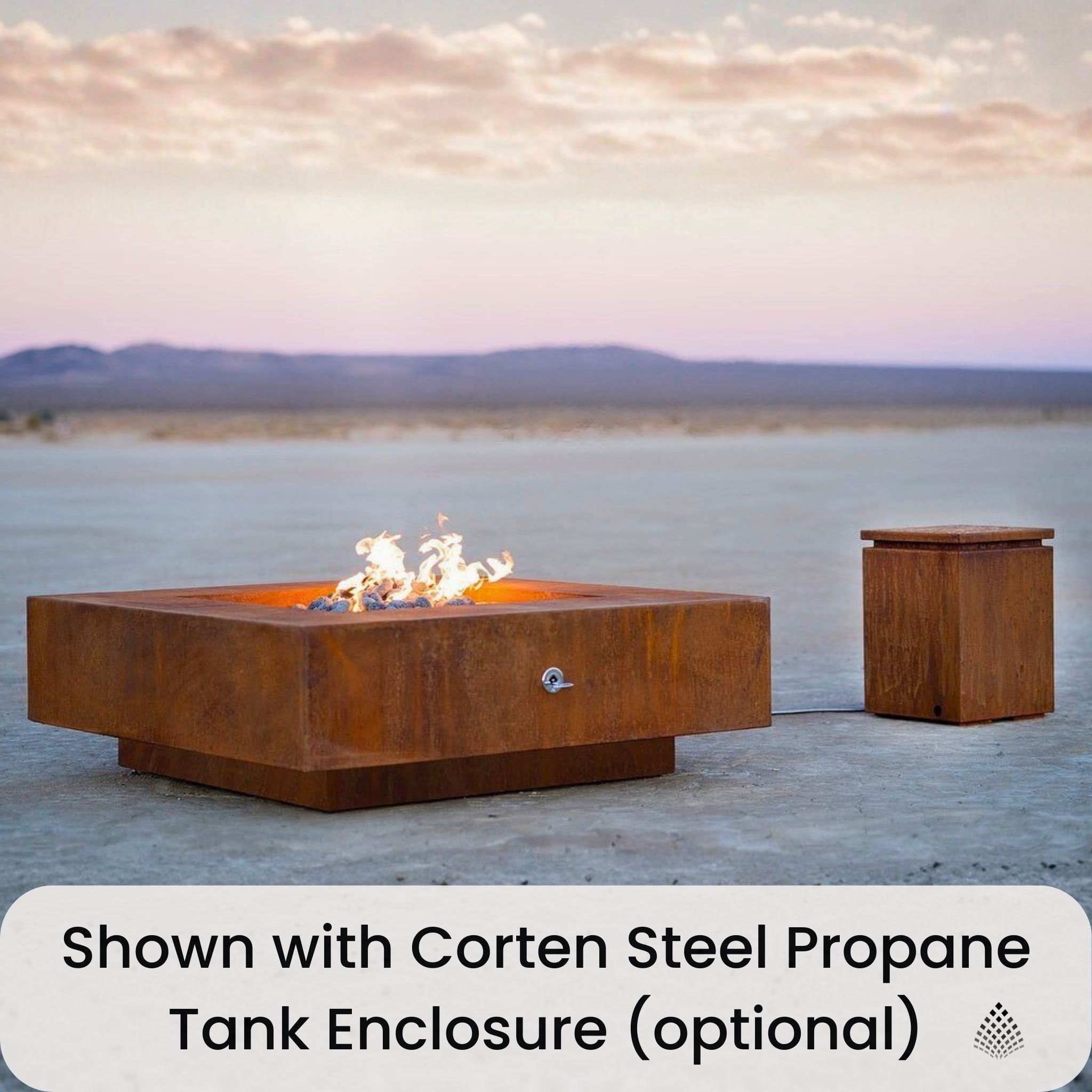 Cabo Metals Collection Square Gas Fire Pits - Outdoor Plus