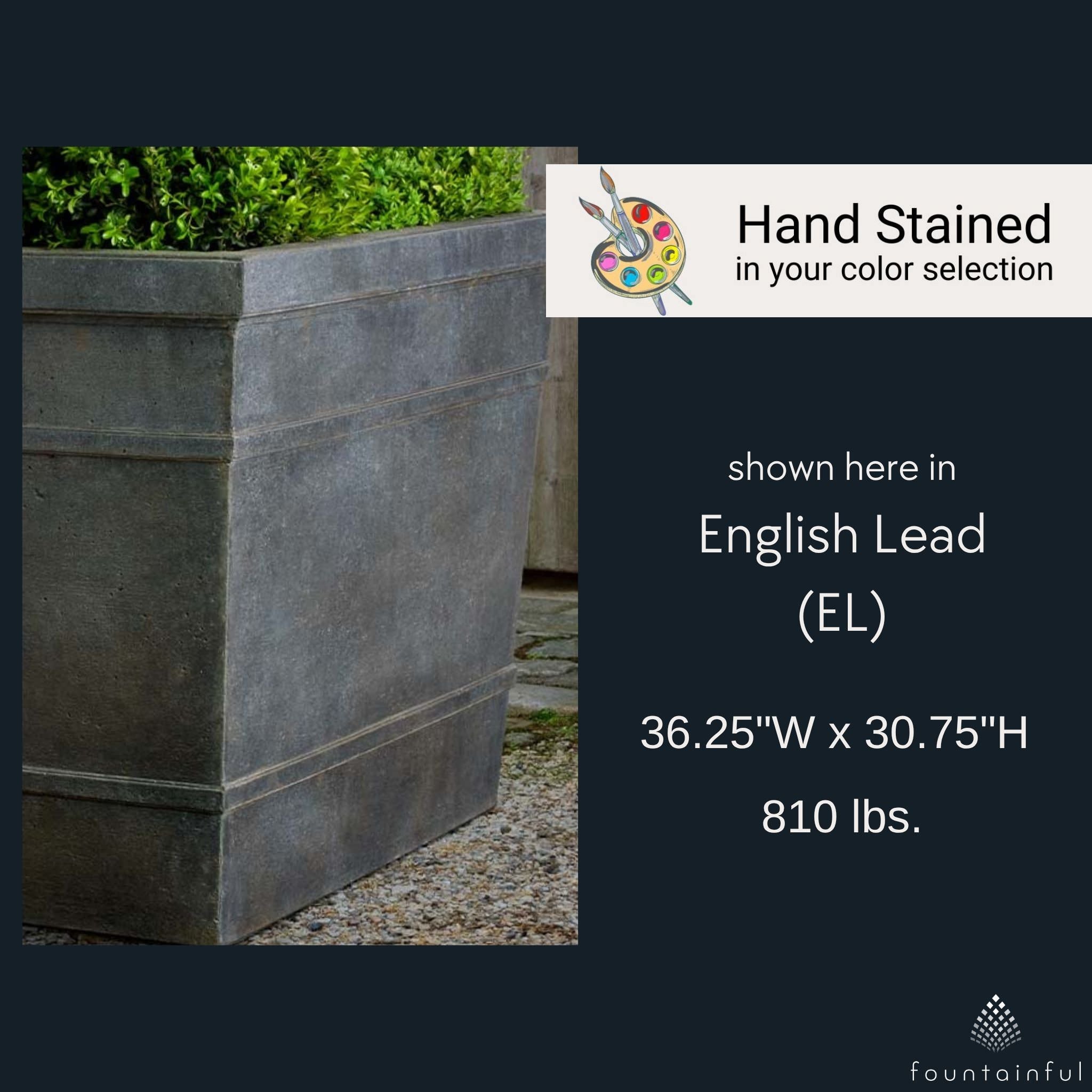 Marin XL Concrete Box Planter - Campania #P997