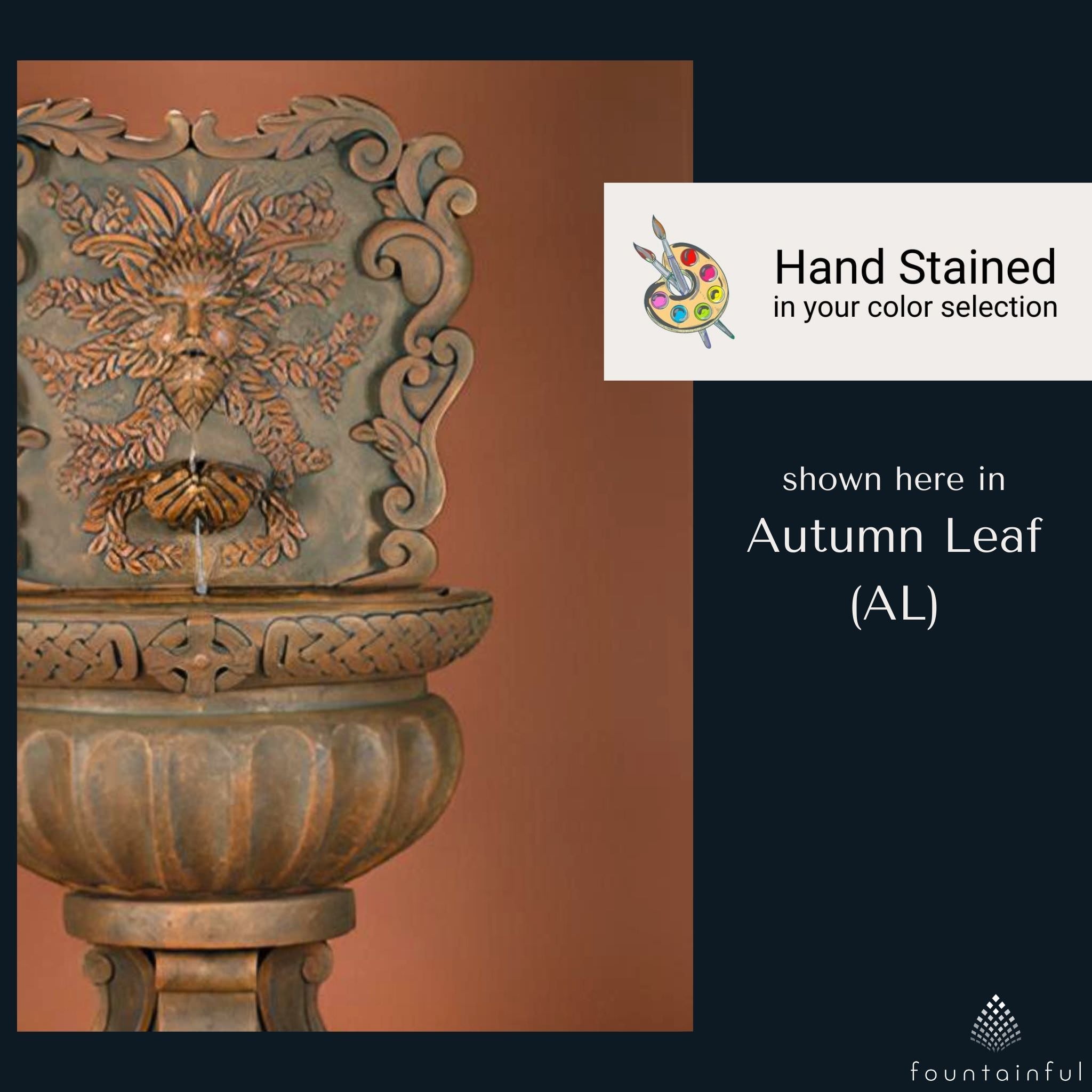Green Man Concrete Wall Fountain - Fiore Stone
