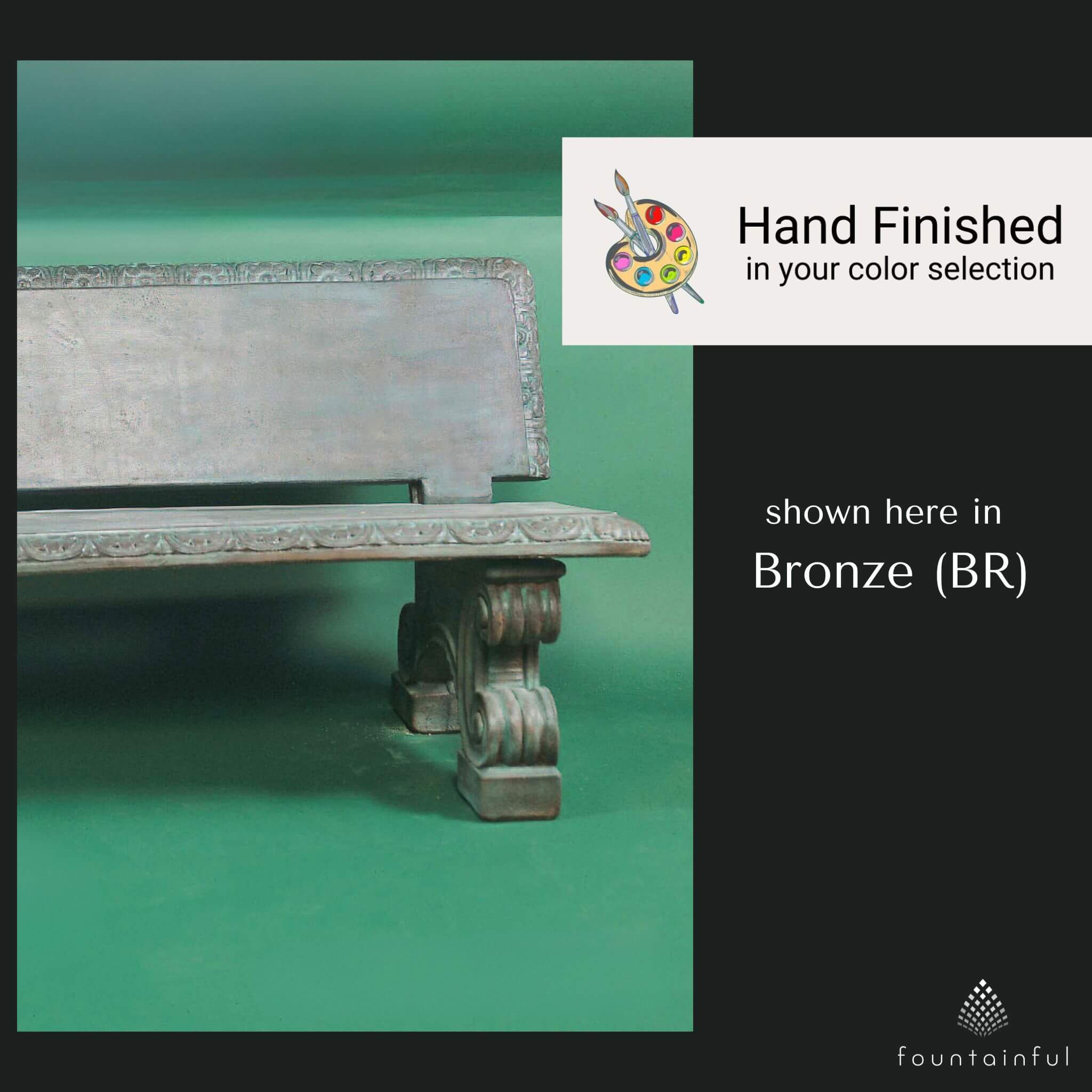 Italian Concrete Garden Bench - Giannini #510 / #510L