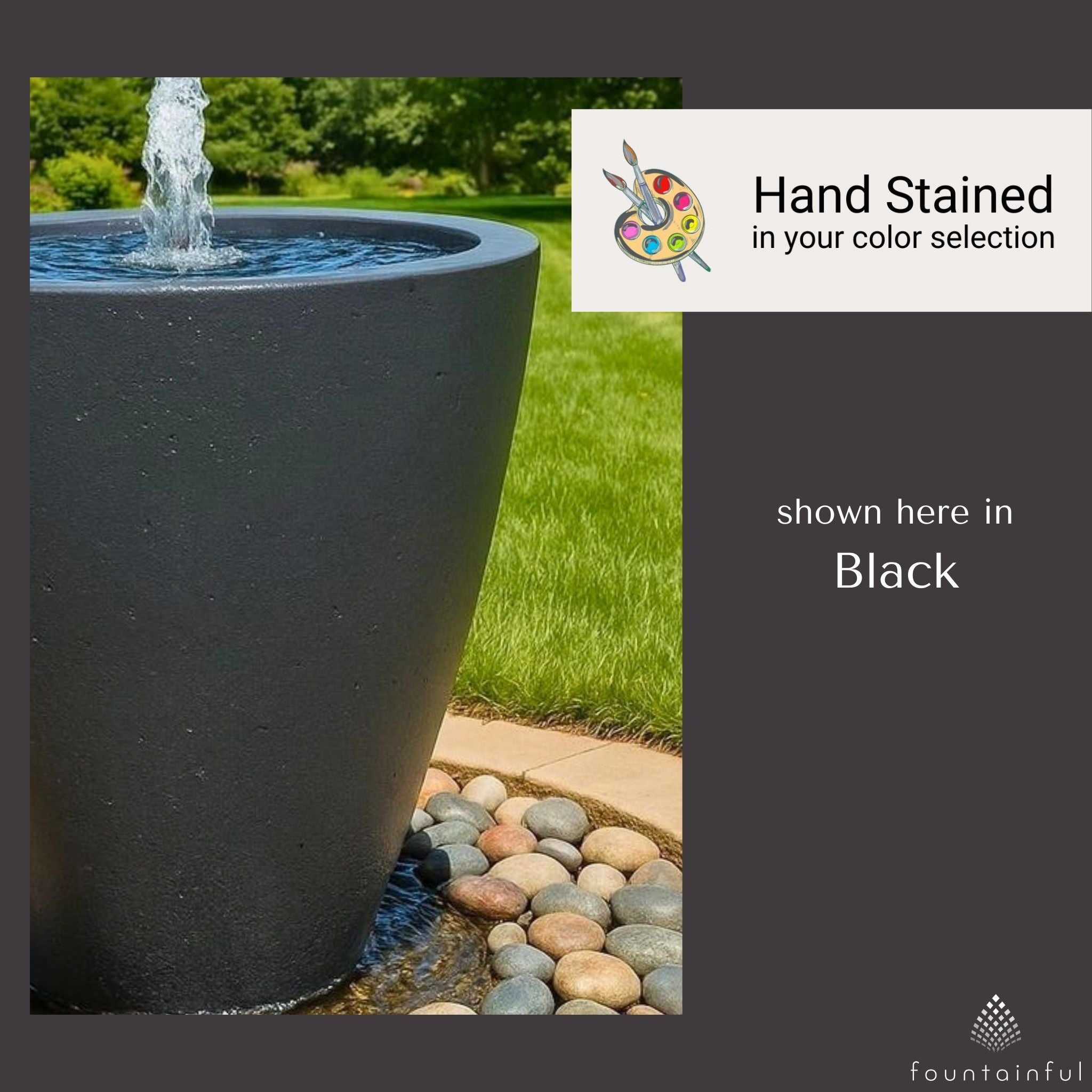 Vase 360° Spillway Concrete Fountain - Complete Kit