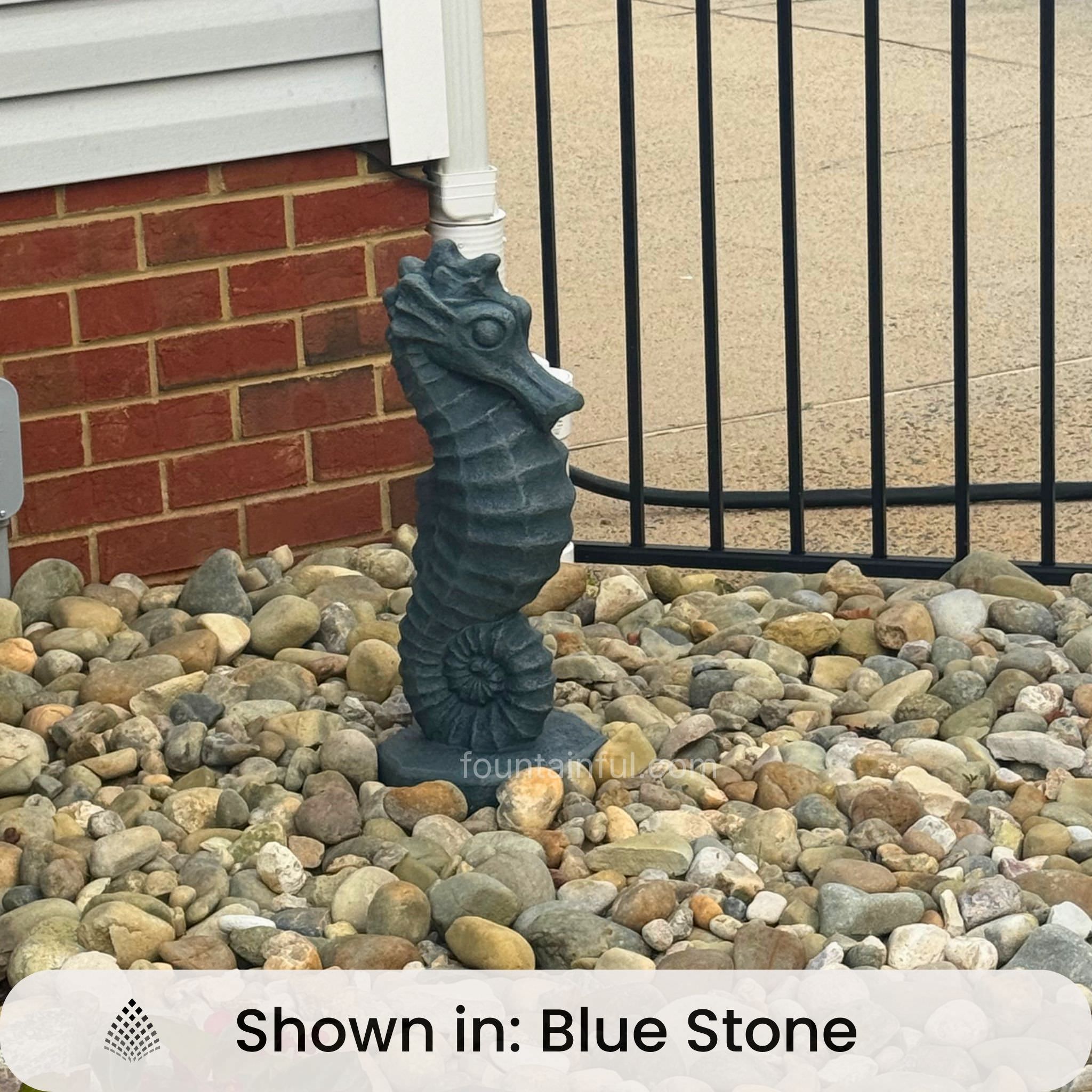 Seahorse Concrete Garden Statue - Massarellis #4118