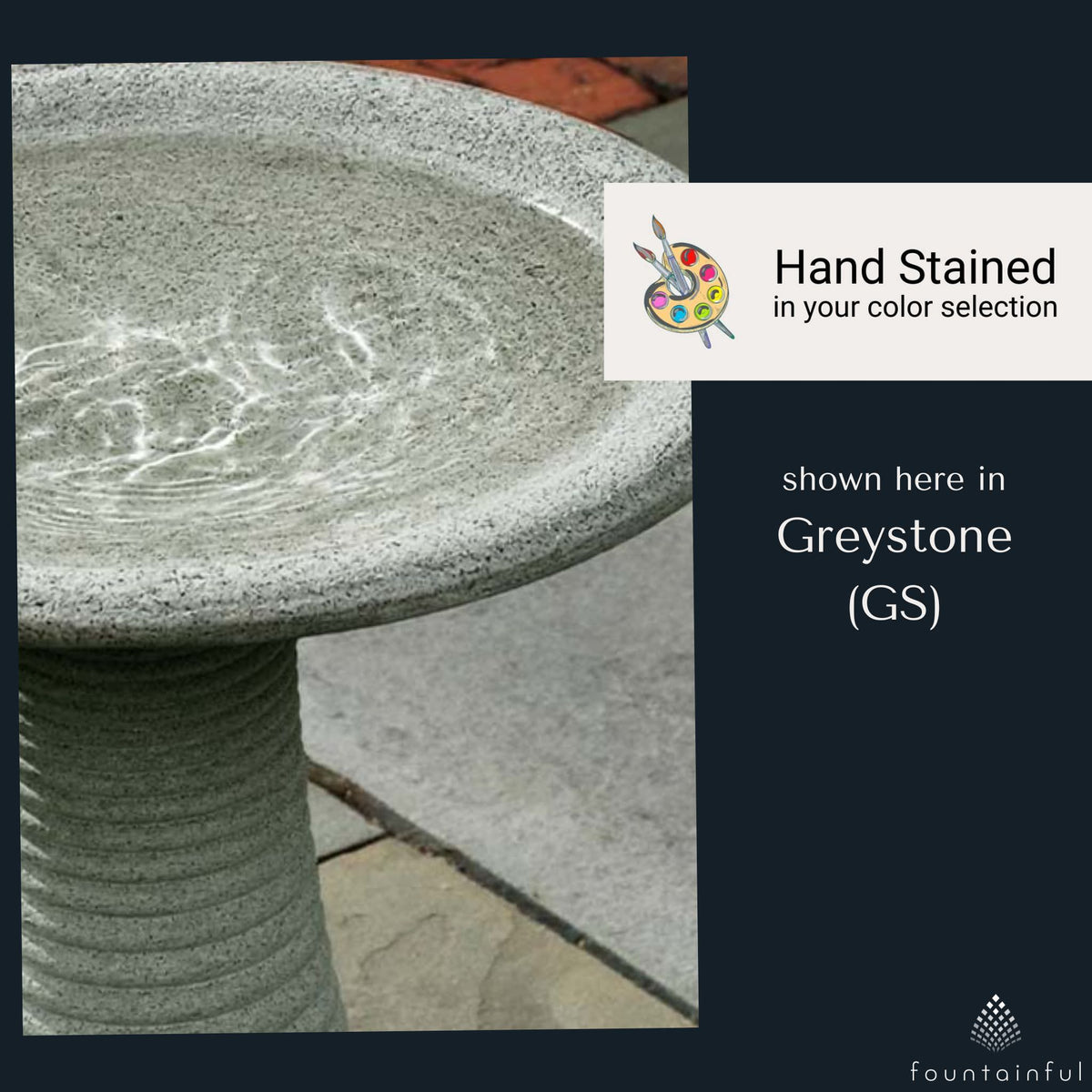 Coco Concrete Bird Bath - Campania #B220