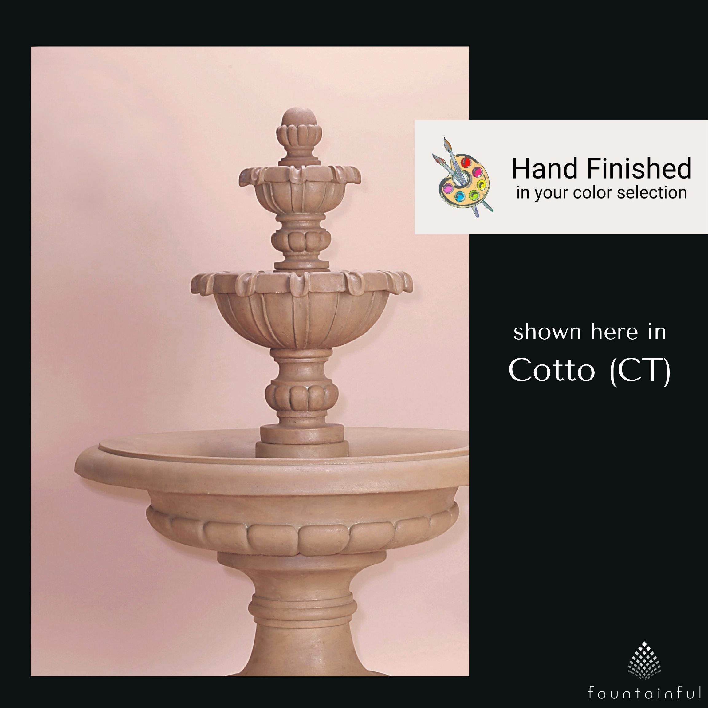 Padova 3-Tier Concrete Fountain - Giannini #1167