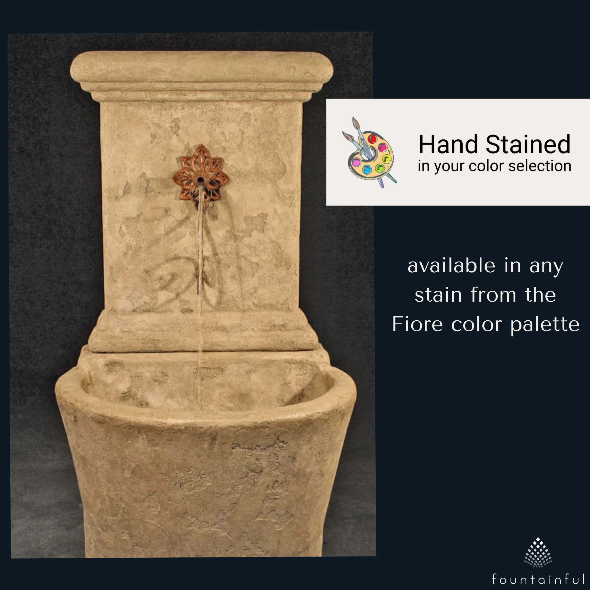 French Concrete Wall Fountain - Fiore #201