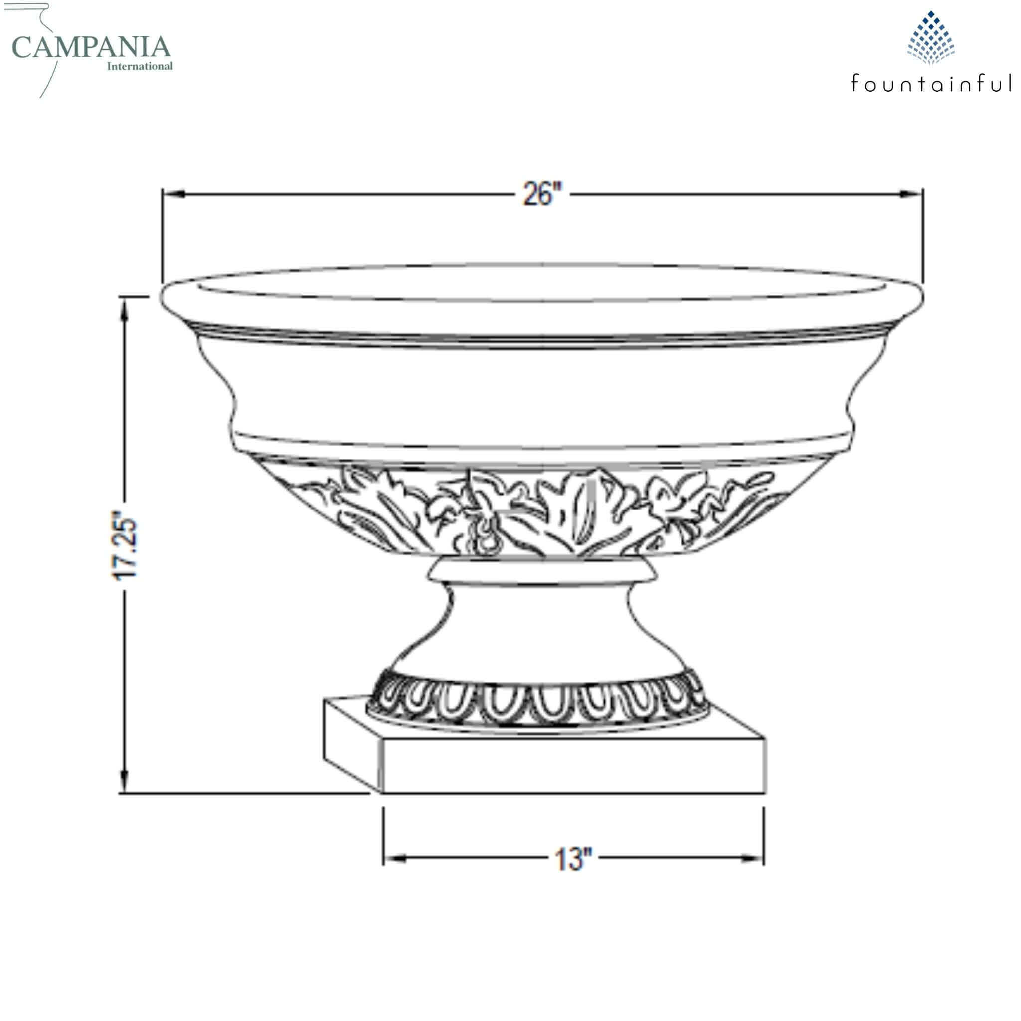 Coachhouse Concrete Urn Planter - Campania #P595