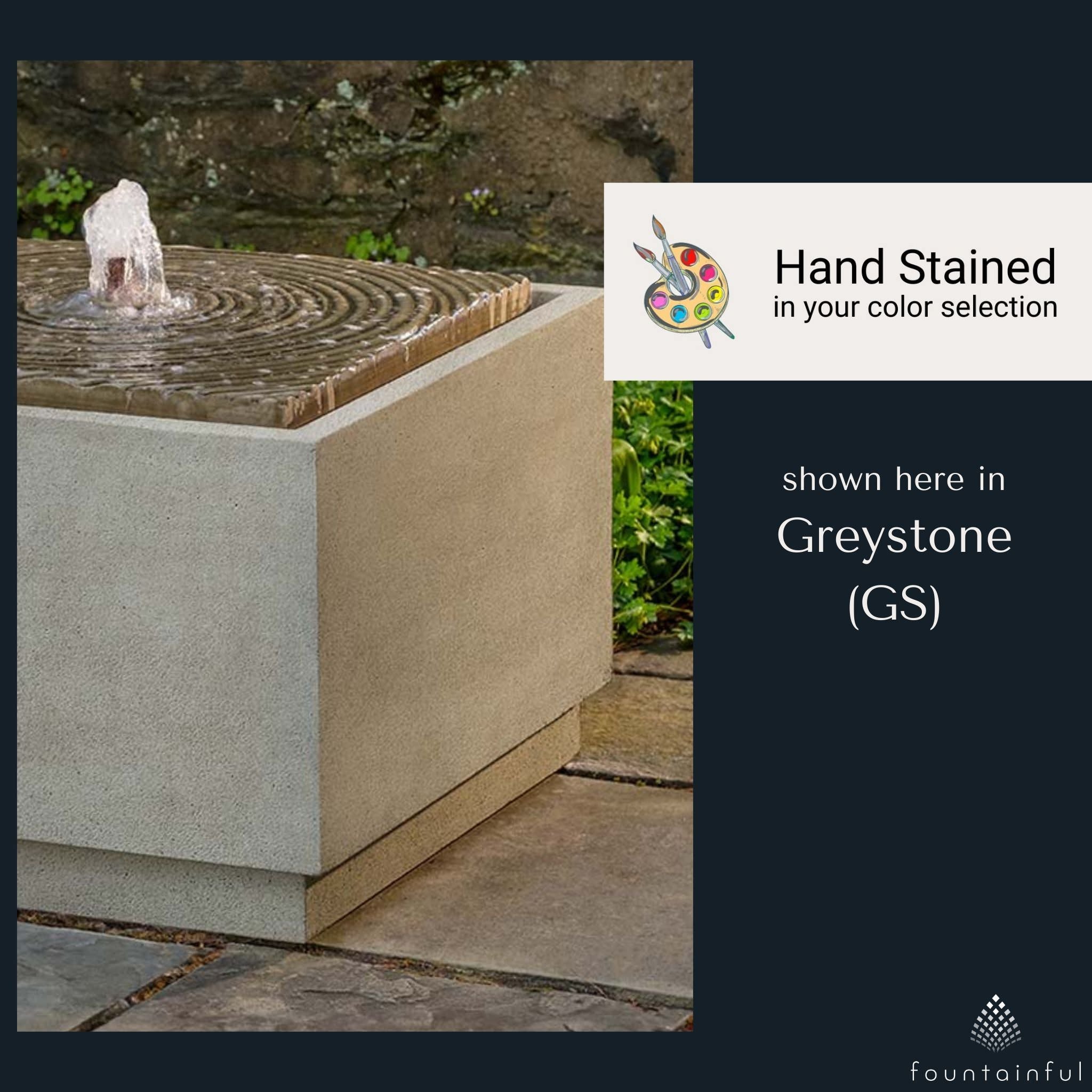 Onda Square Concrete Fountain - Campania