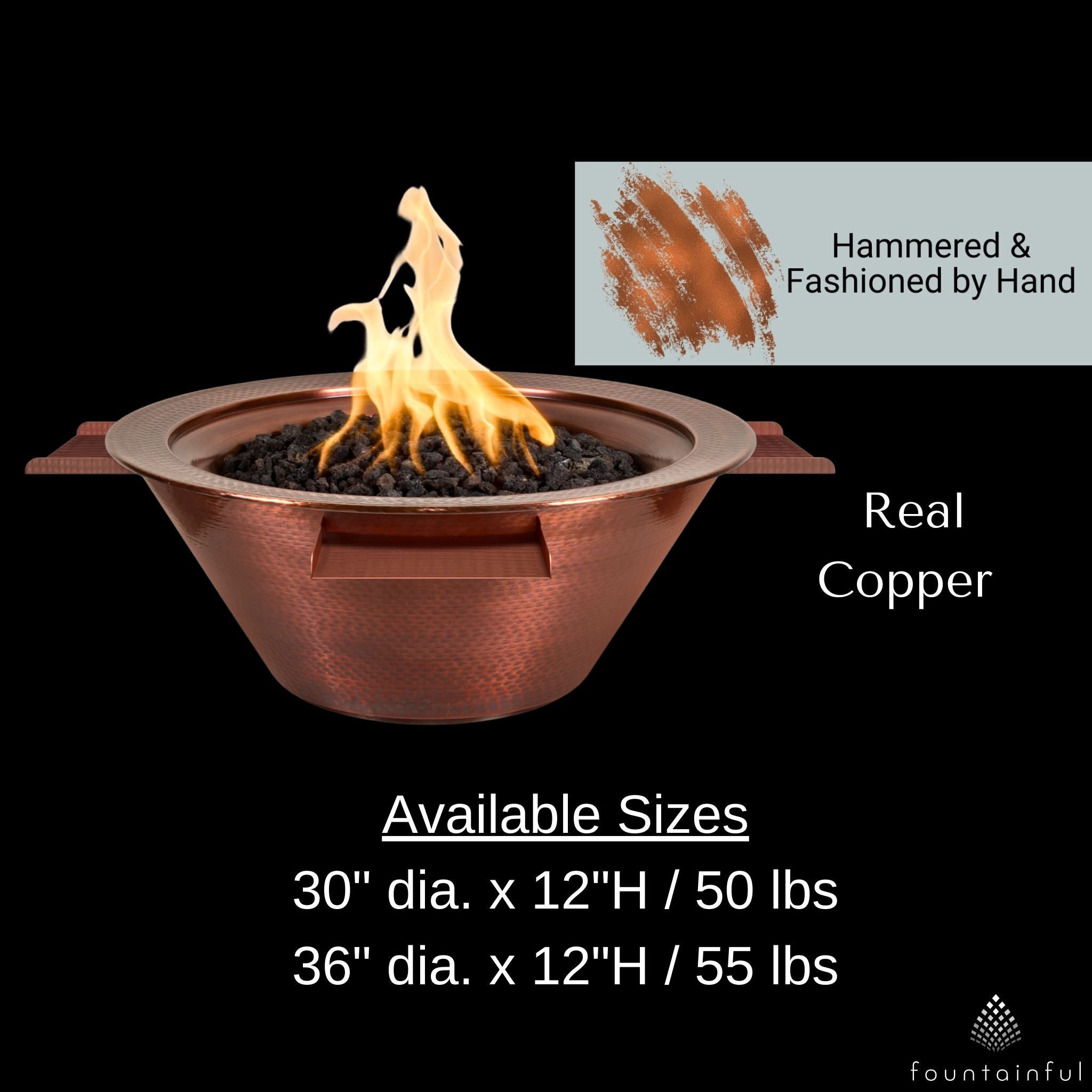 "Cazo" 4-Way Spill Copper Fire & Water Bowl - The Outdoor Plus