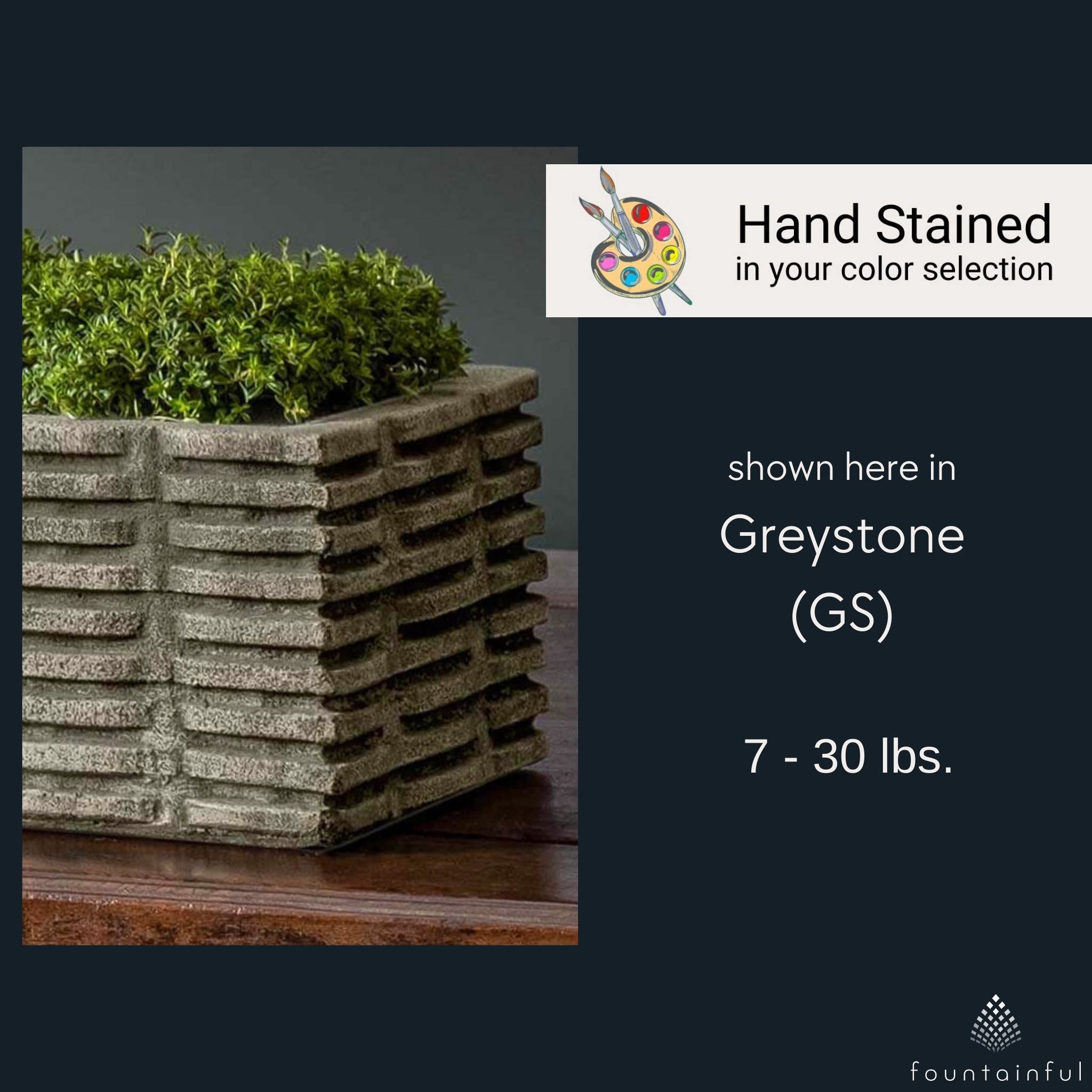 Weft Woven Concrete Box Planter - Thumbnail 4