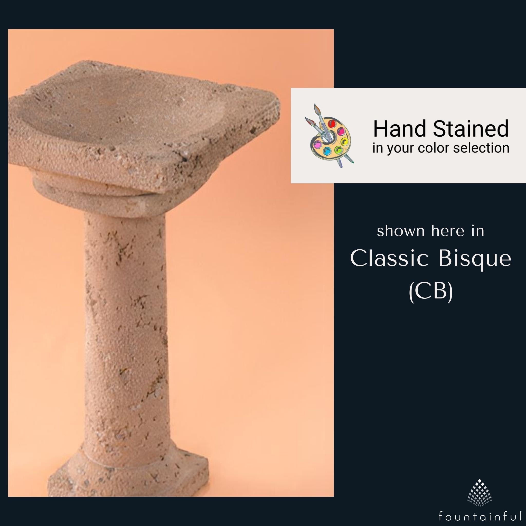 Old World Concrete Birdbath - Thumbnail 4