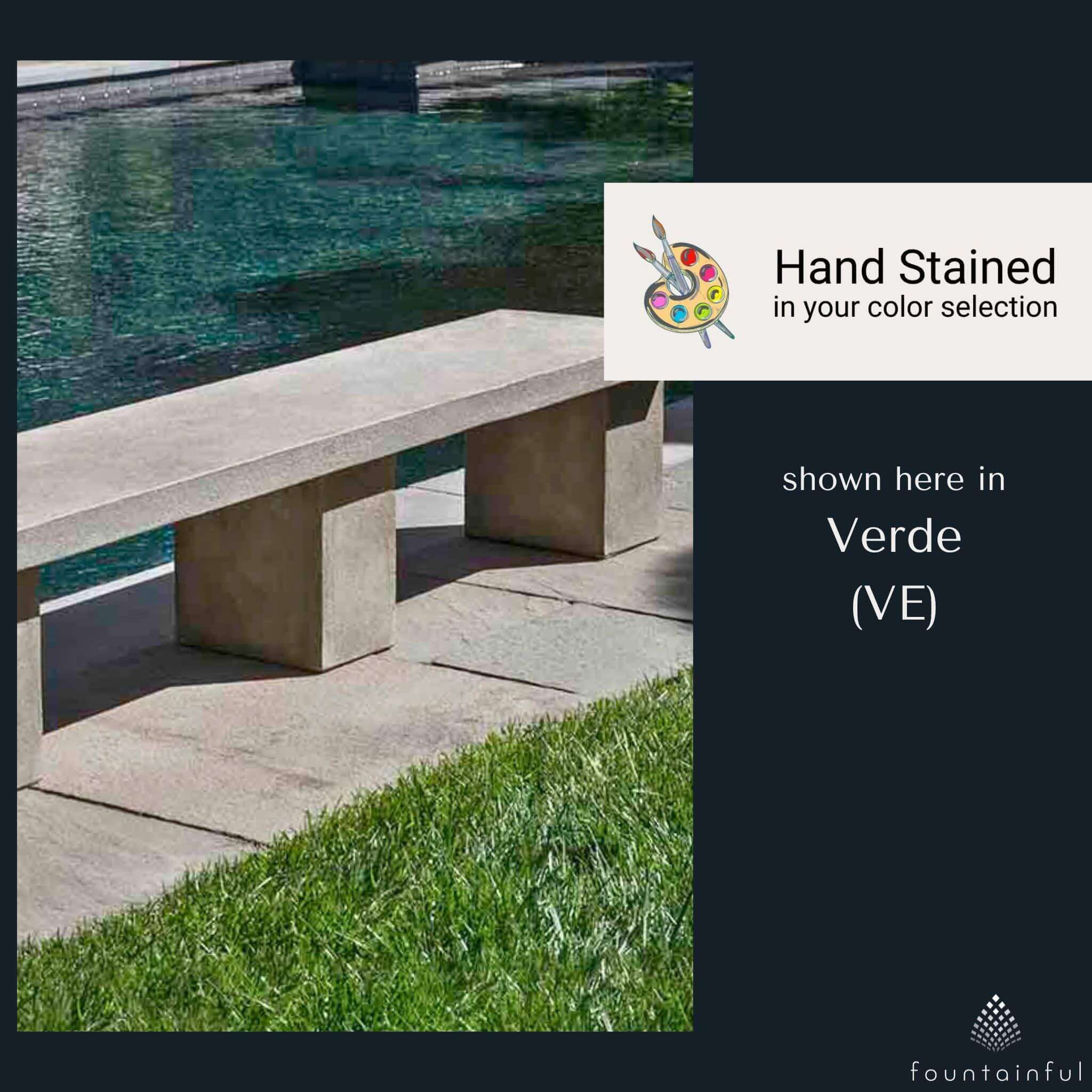 Biscayne Concrete Garden Bench - Campania #BE132