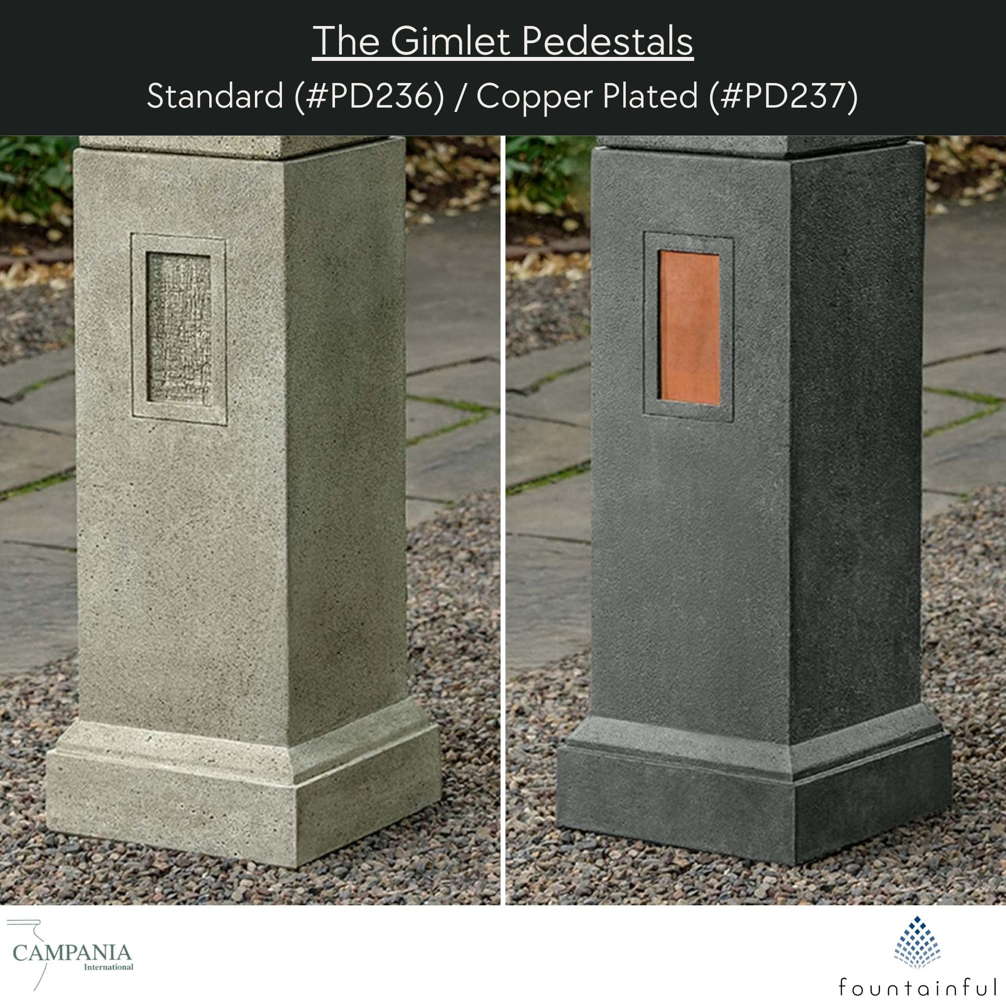 Gimlet Modern Concrete Planter Pedestals - Campania