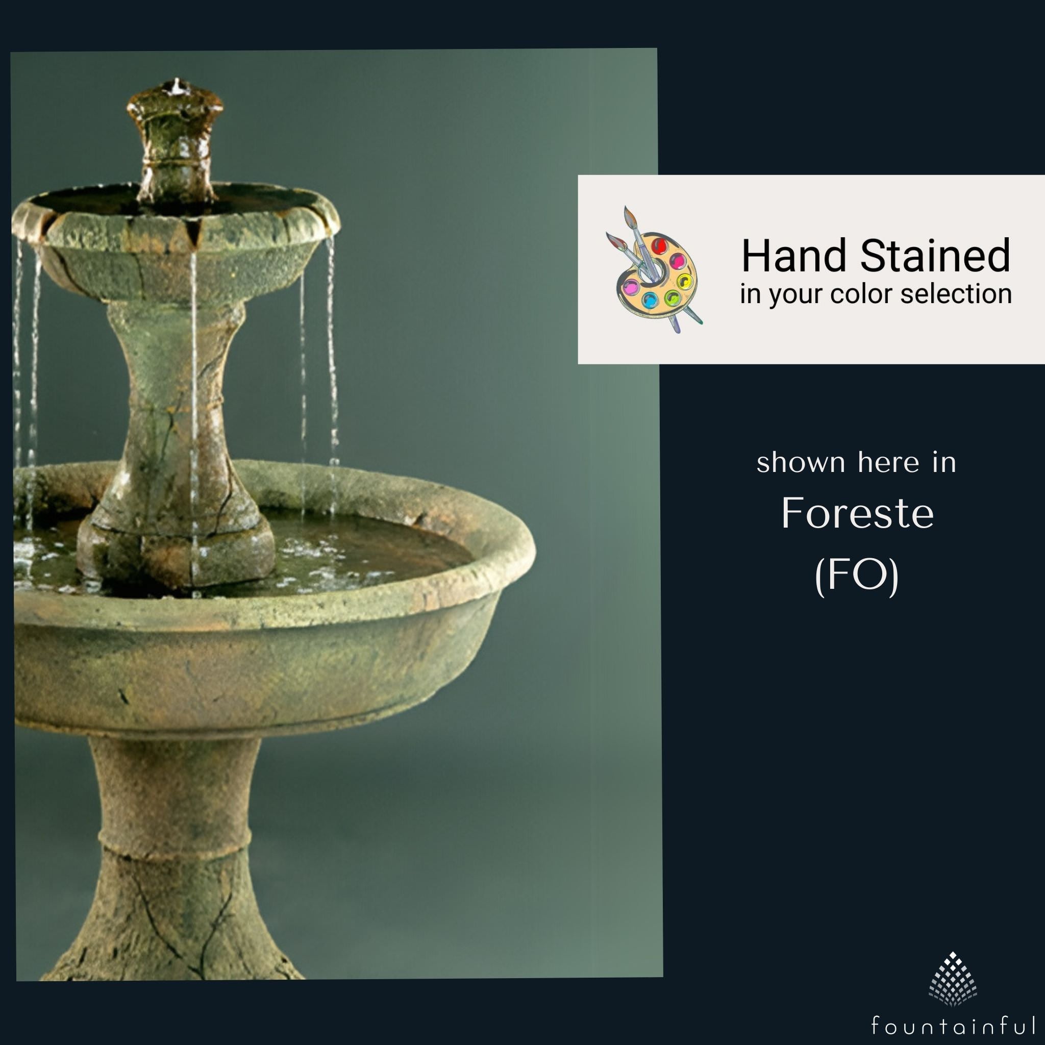 Old Shasta 2-Tier Concrete Fountain - Fiore #LG104