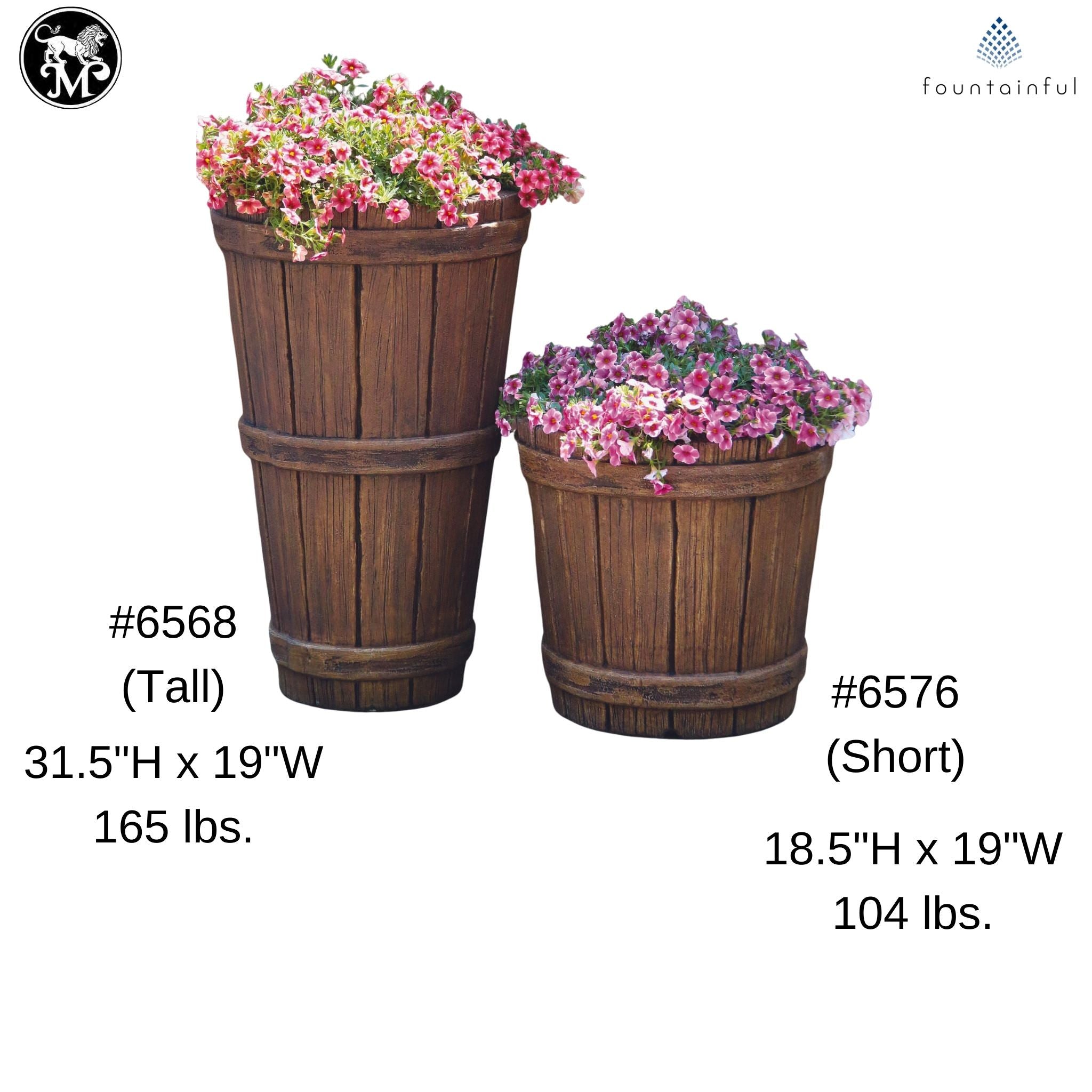 Castaway Round Concrete Planters - Massarellis