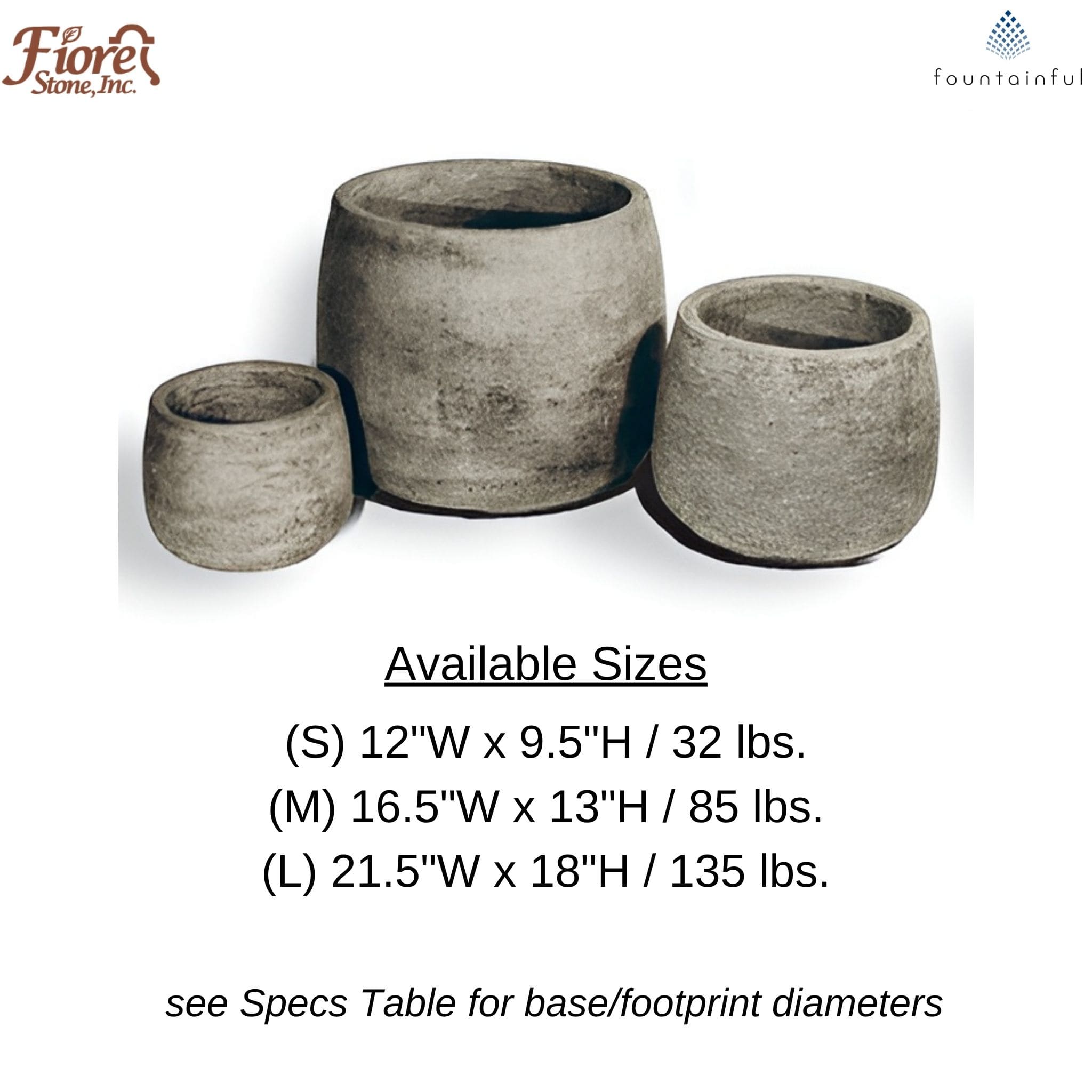 Honey Jar Concrete Planters - Fiore #610