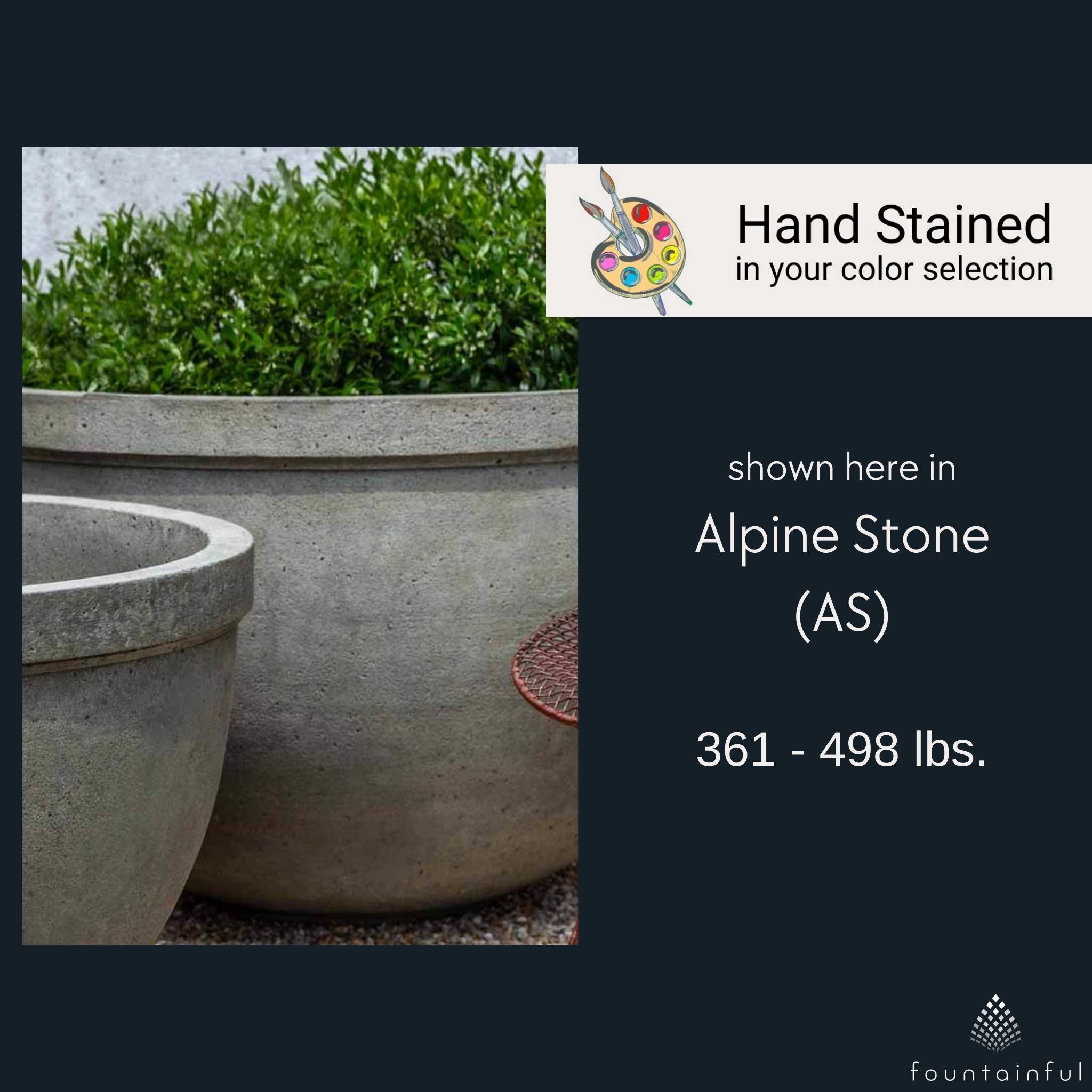 Huntington Concrete Bowl Planters - Campania