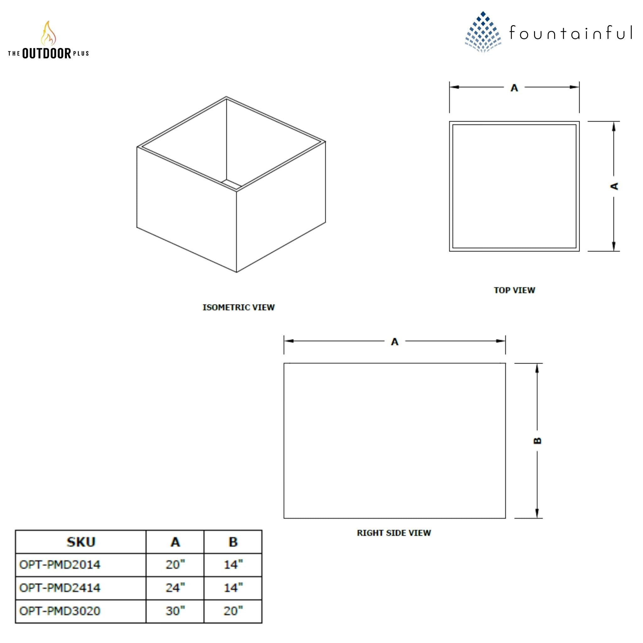 Moderna Square Corten Steel Planter - The Outdoor Plus