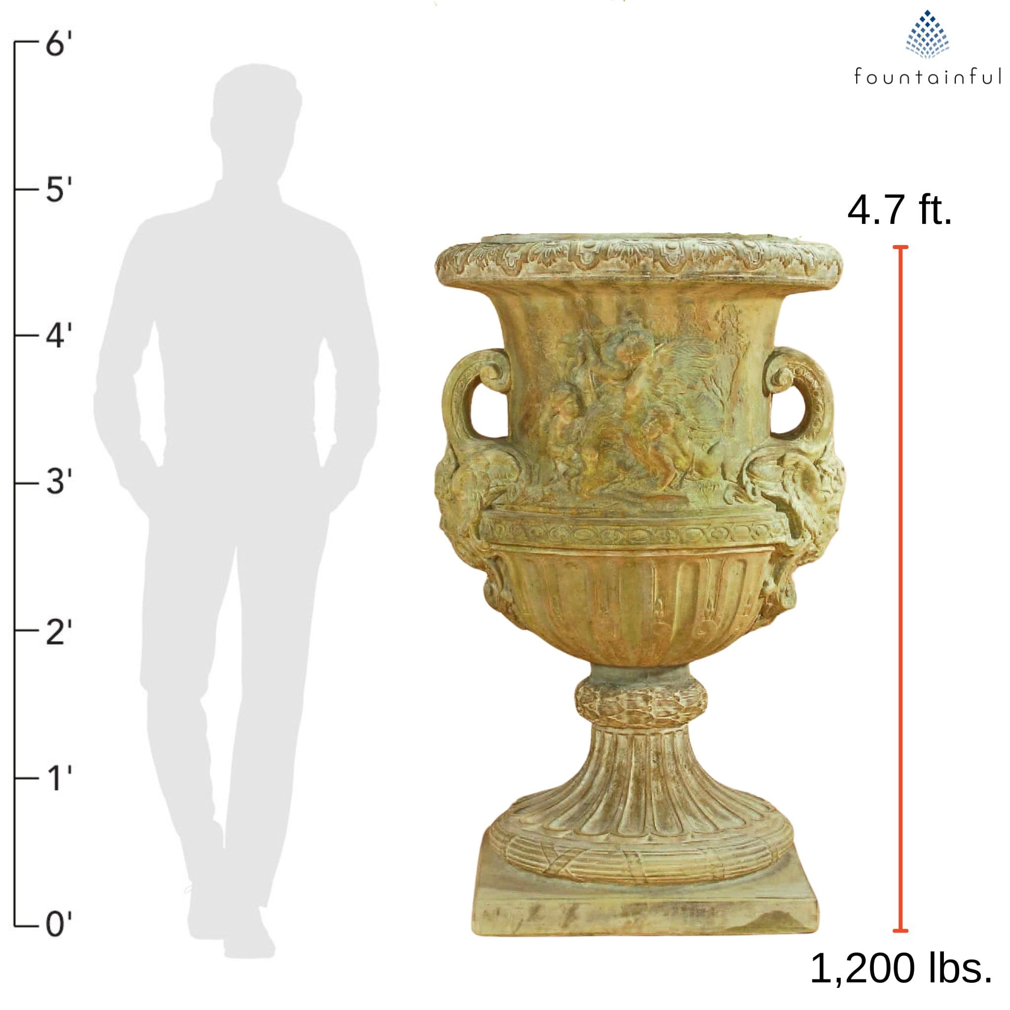 Maximus Urn Concrete Planter - Giannini #2196