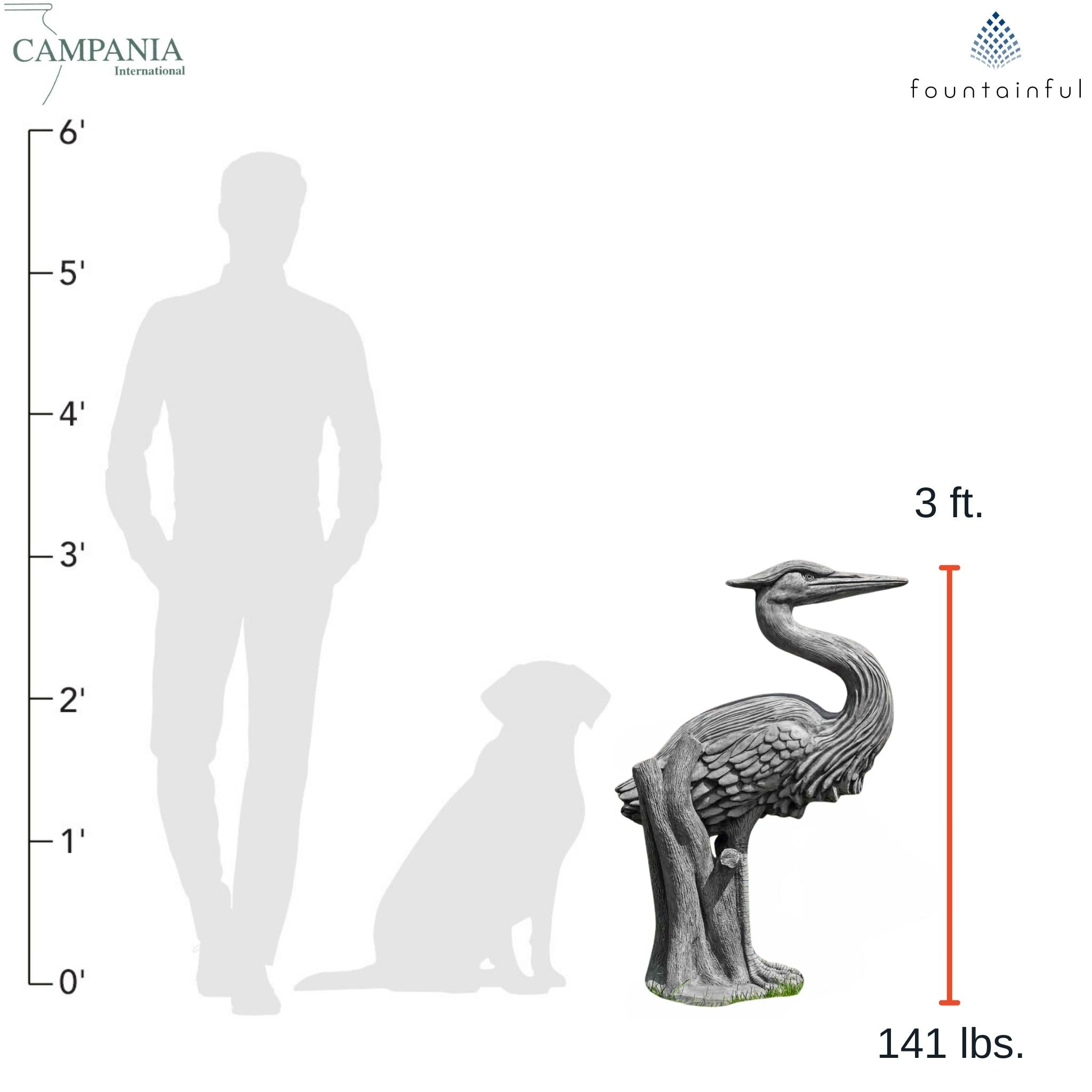 Heron Concrete Garden Statue - Thumbnail 2